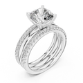 Seraphina 3CT Cushion Cut Moissanite Bridal Ring Set