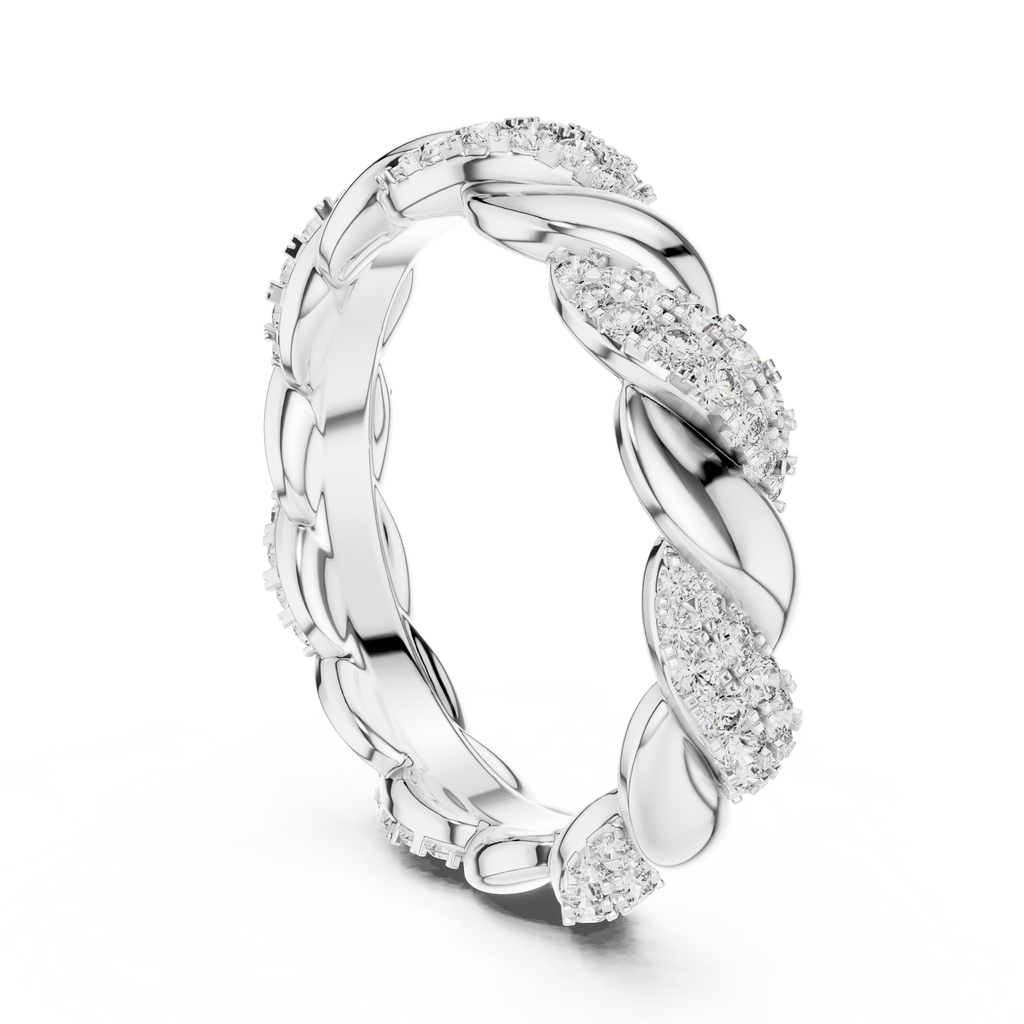 Valentina Twisted Moissanite Eternity Band