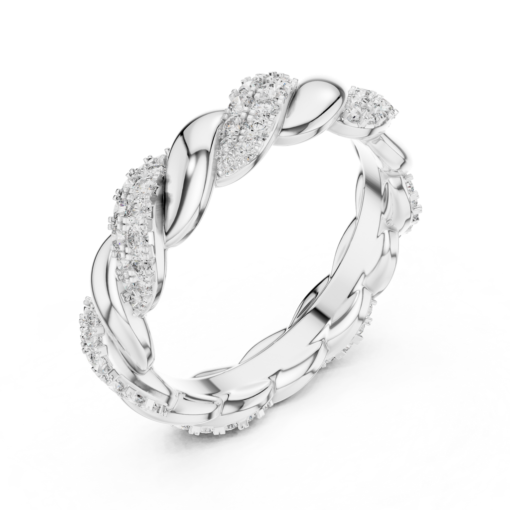 Valentina Twisted Moissanite Eternity Band