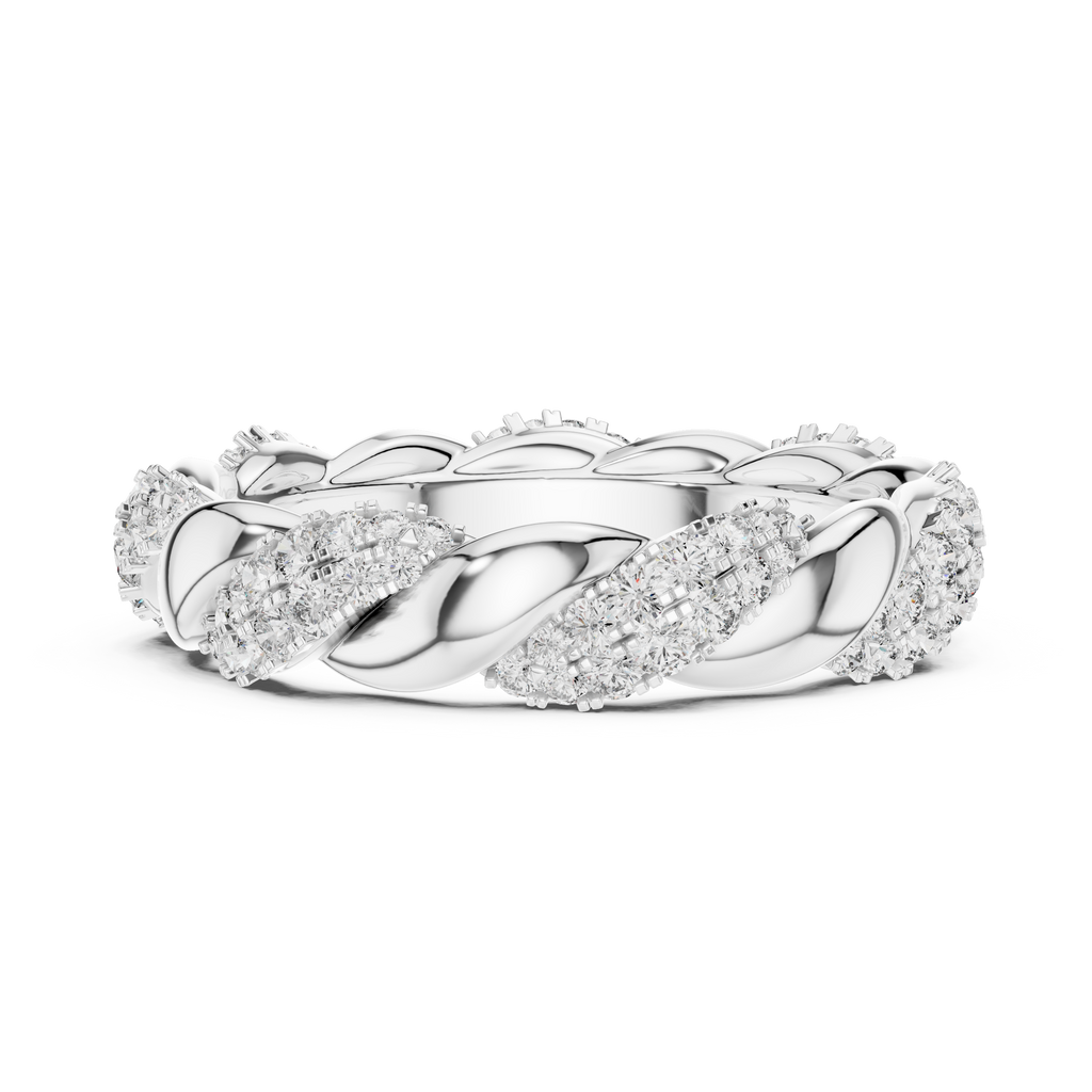 Valentina Twisted Moissanite Eternity Band