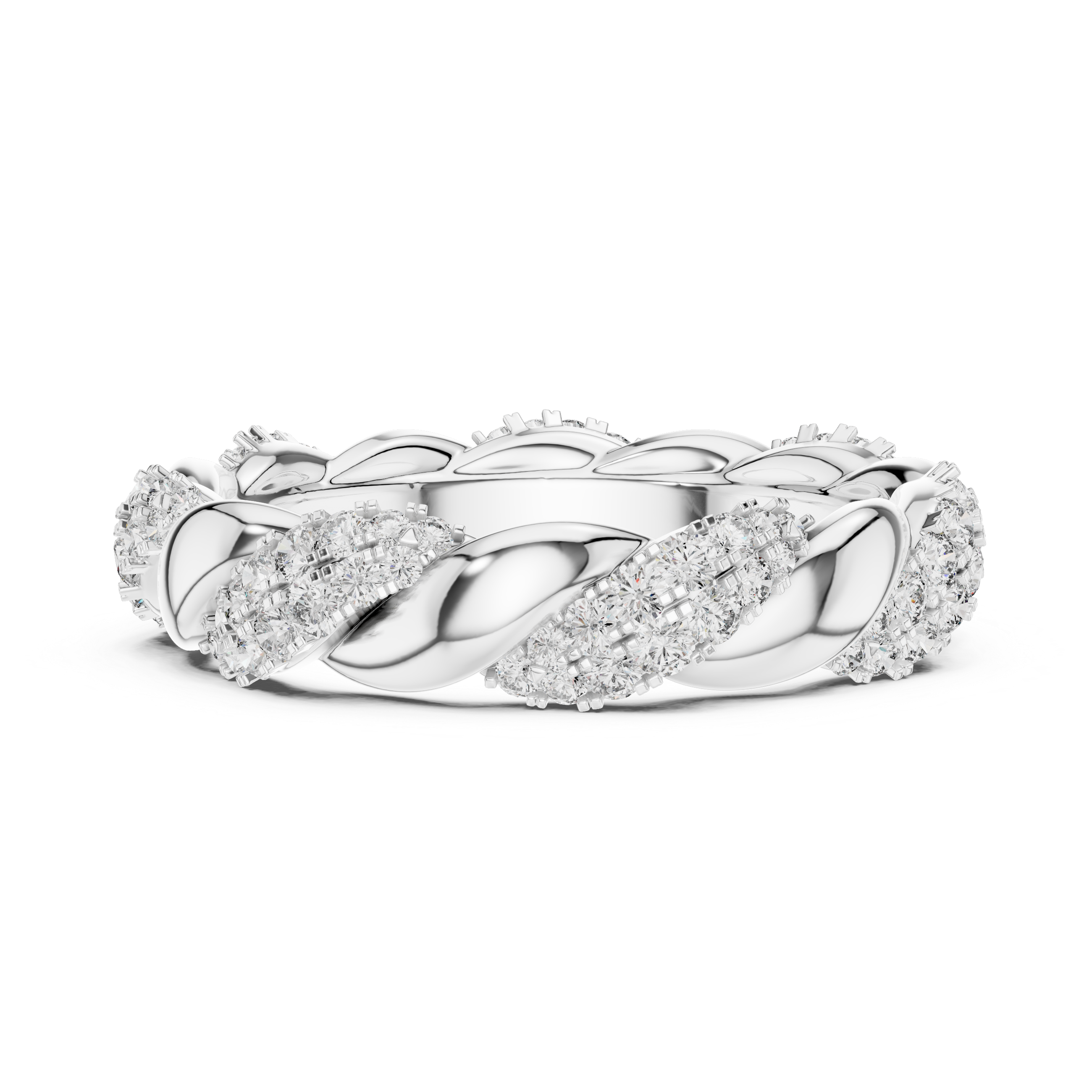 Valentina Twisted Moissanite Eternity Band