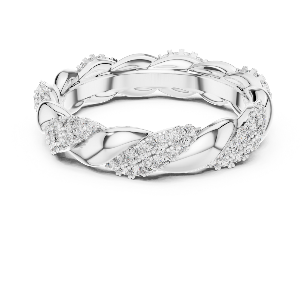 Valentina Twisted Moissanite Eternity Band
