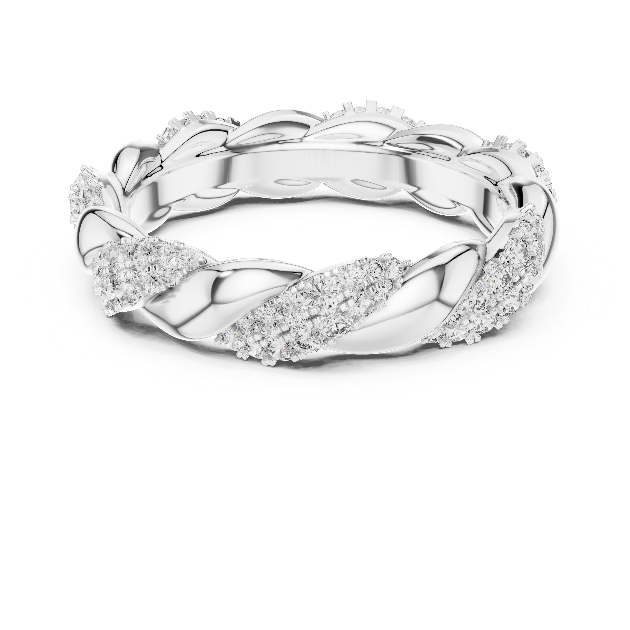 Valentina Twisted Moissanite Eternity Band