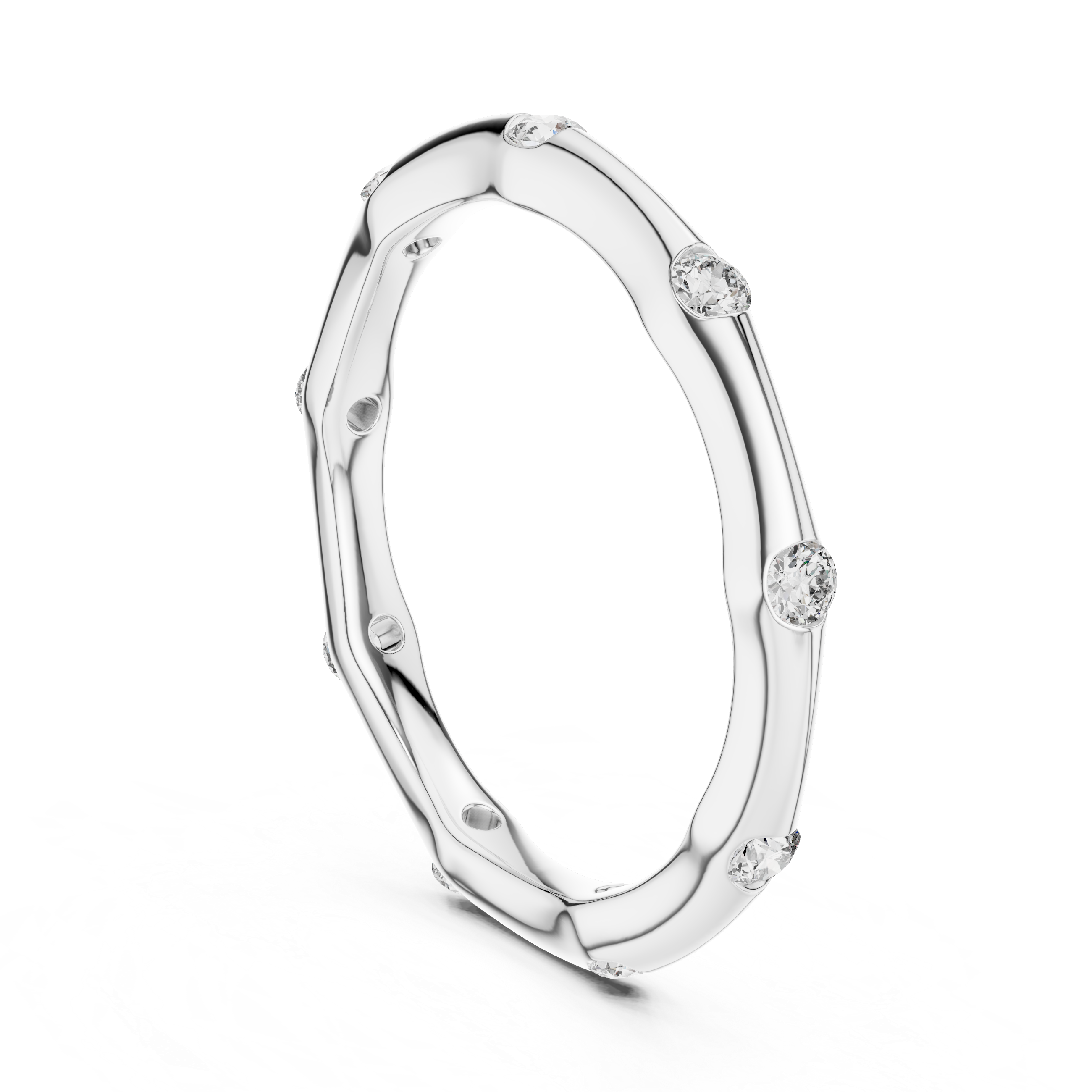 Elara Bezel Moissanite Eternity Band