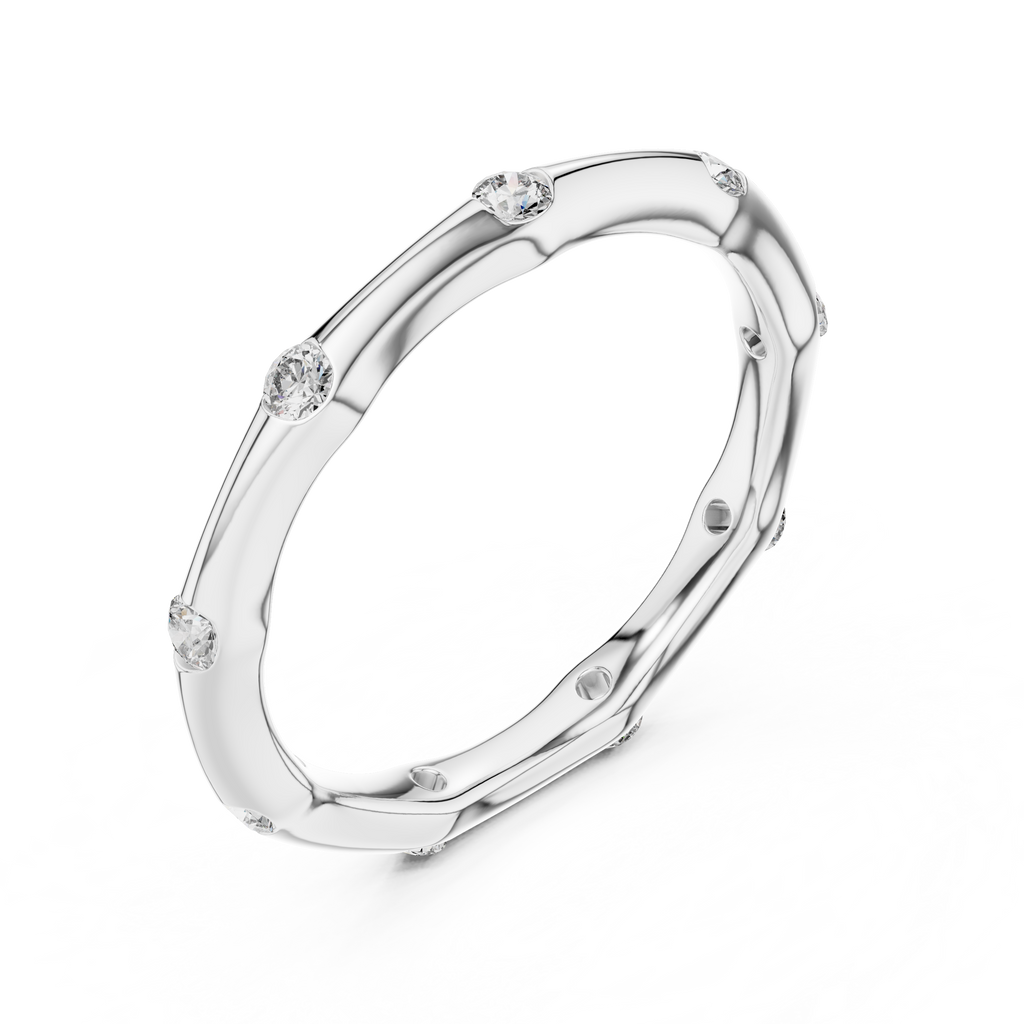 Elara Bezel Moissanite Eternity Band