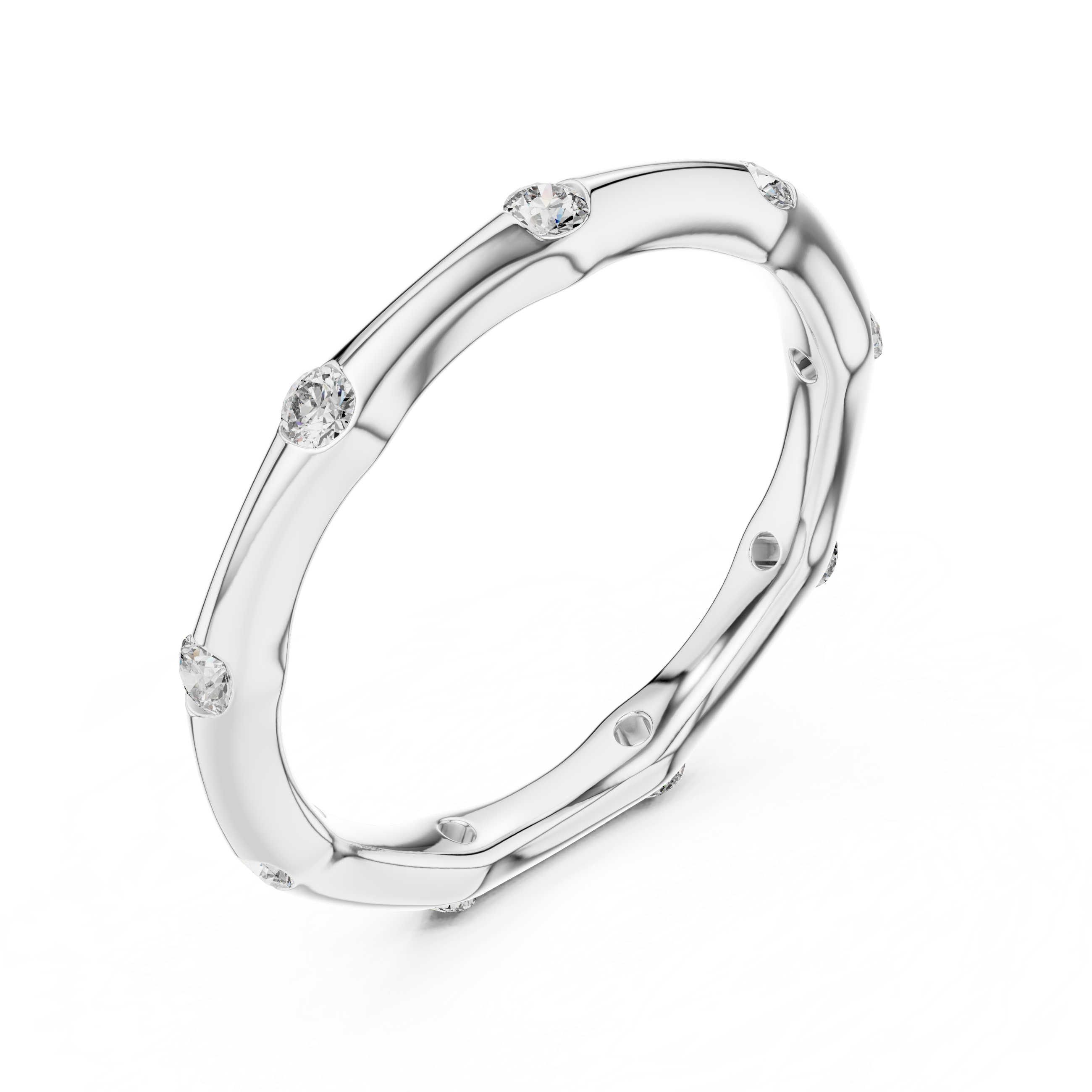 Elara Bezel Moissanite Eternity Band