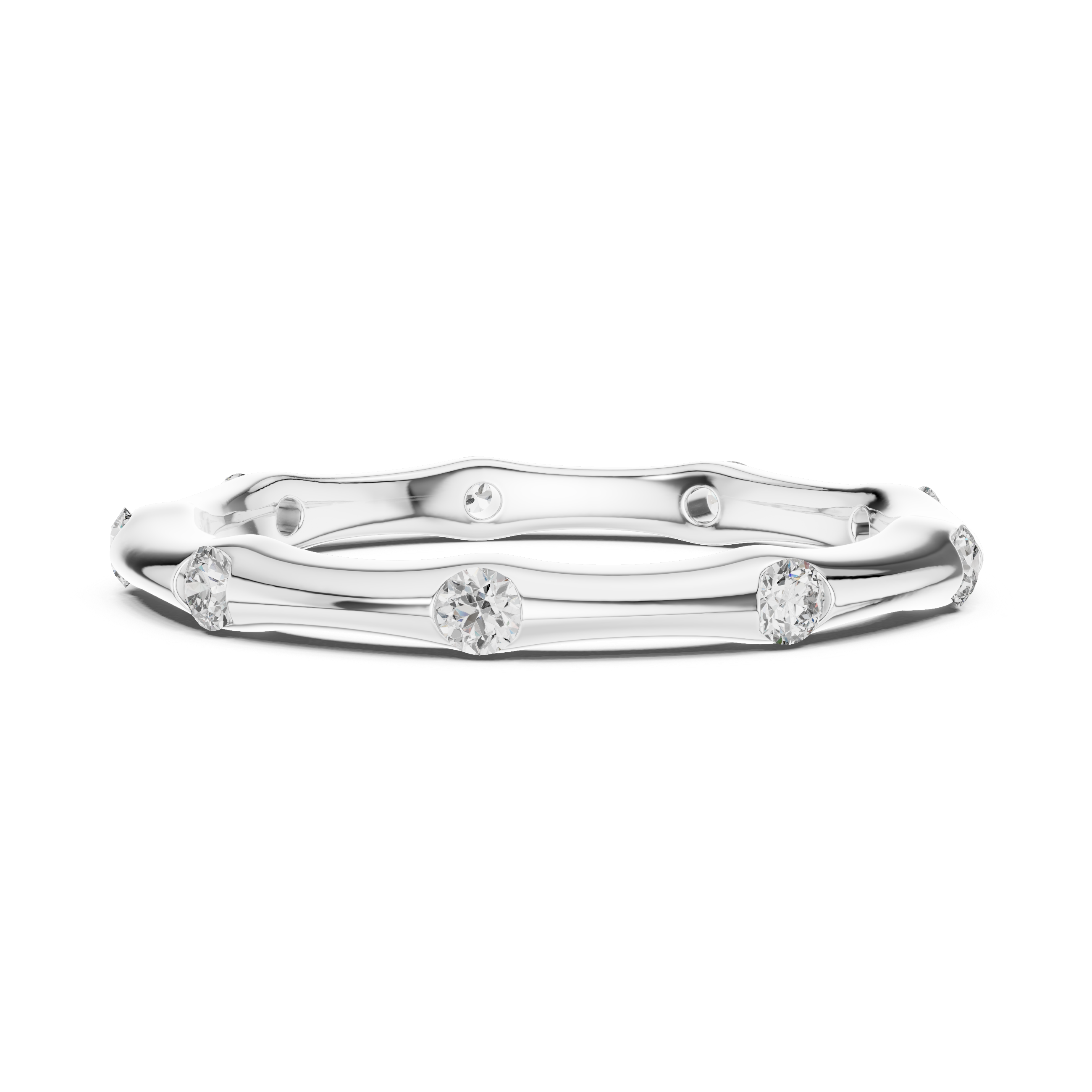 Elara Bezel Moissanite Eternity Band