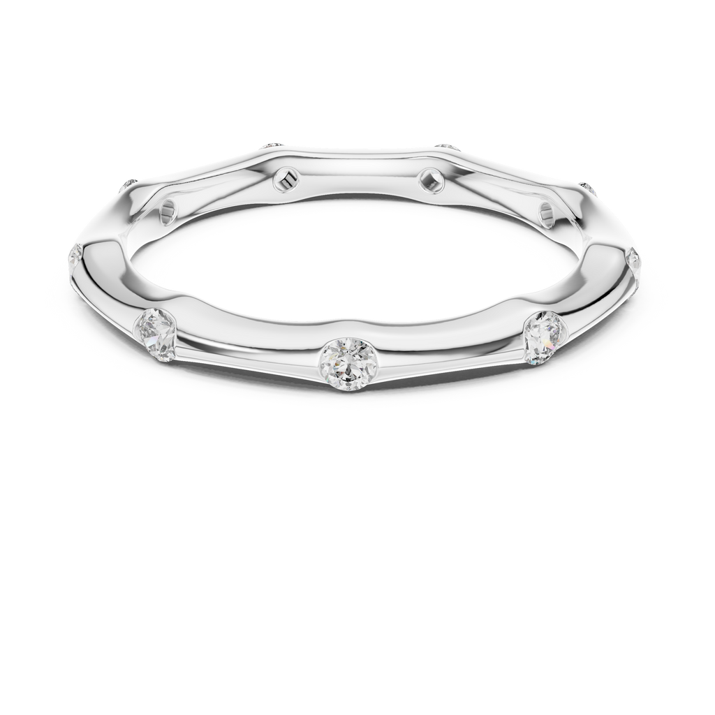 Elara Bezel Moissanite Eternity Band