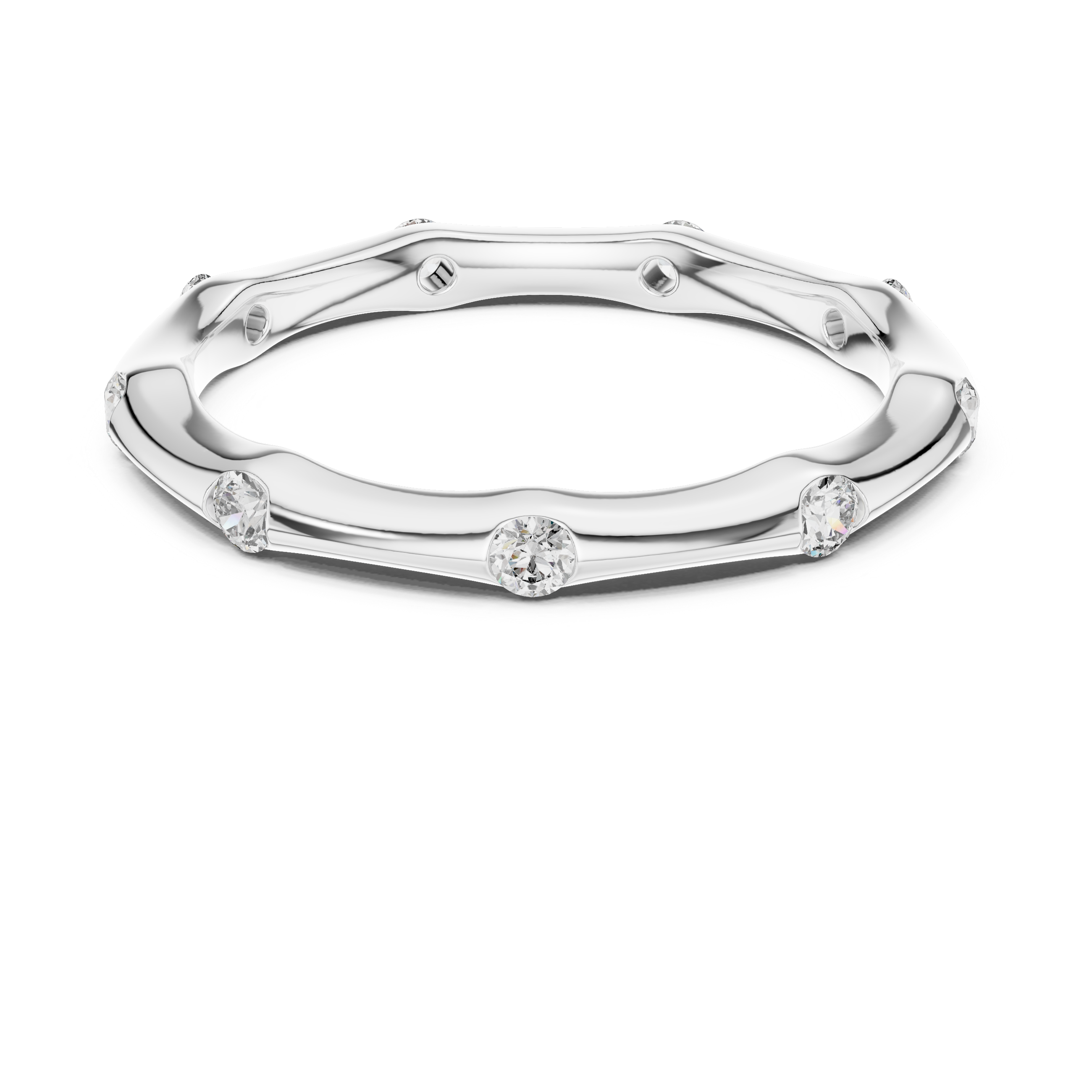 Elara Bezel Moissanite Eternity Band
