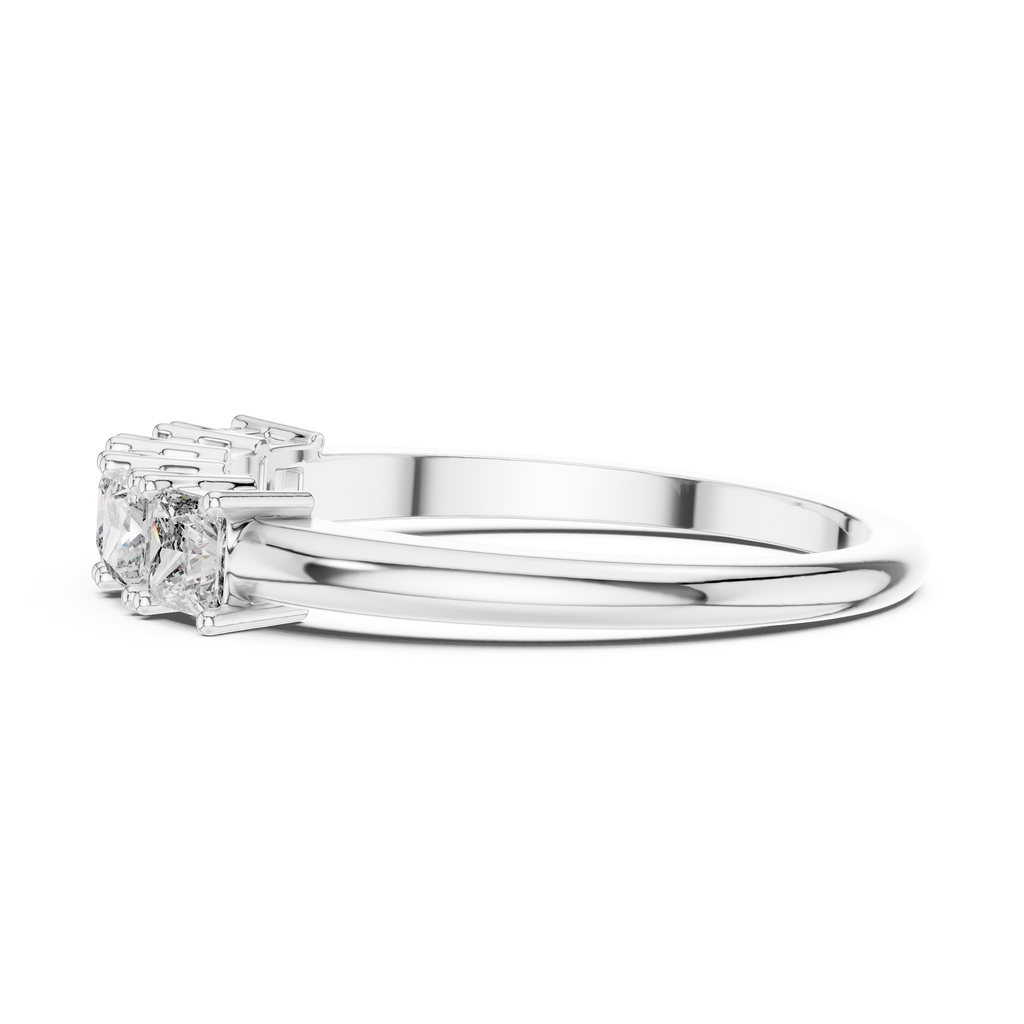 Victoria Princess Cut Moissanite Five Stone Ring