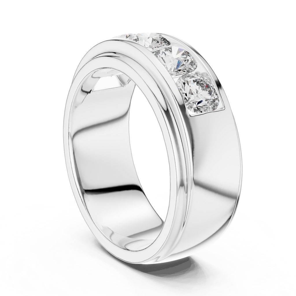 Dominic Channel Set Moissanite Band
