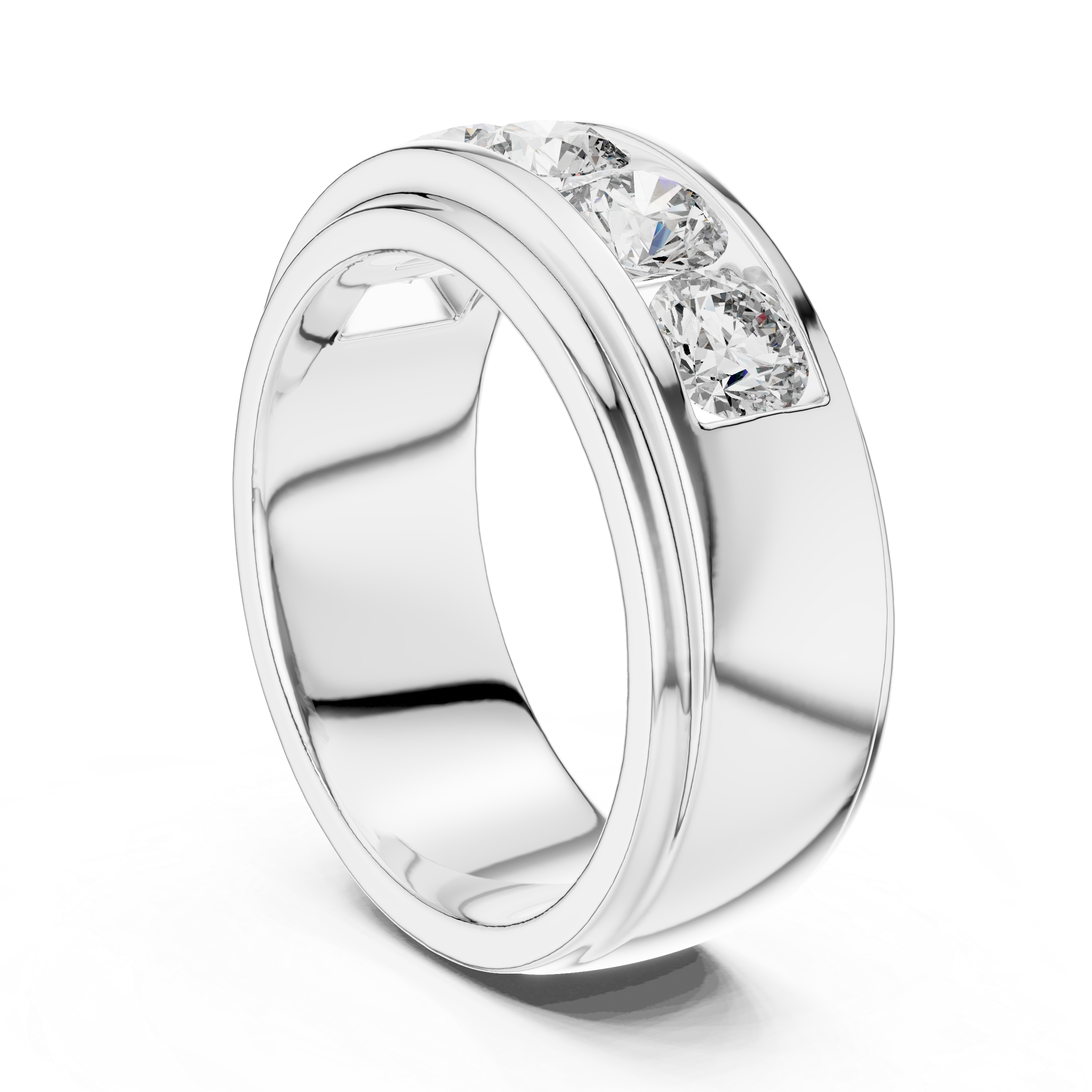 Dominic Channel Set Moissanite Band