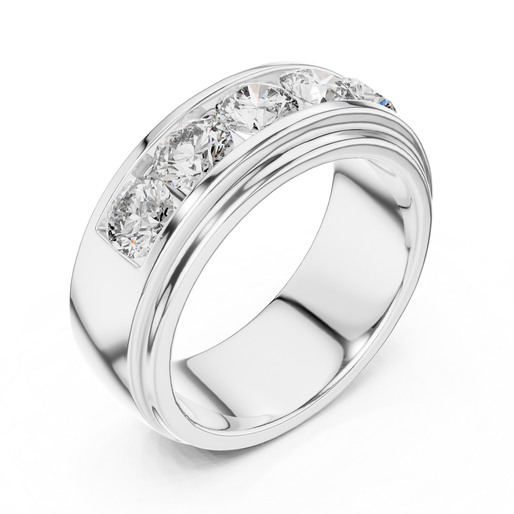 Dominic Channel Set Moissanite Band