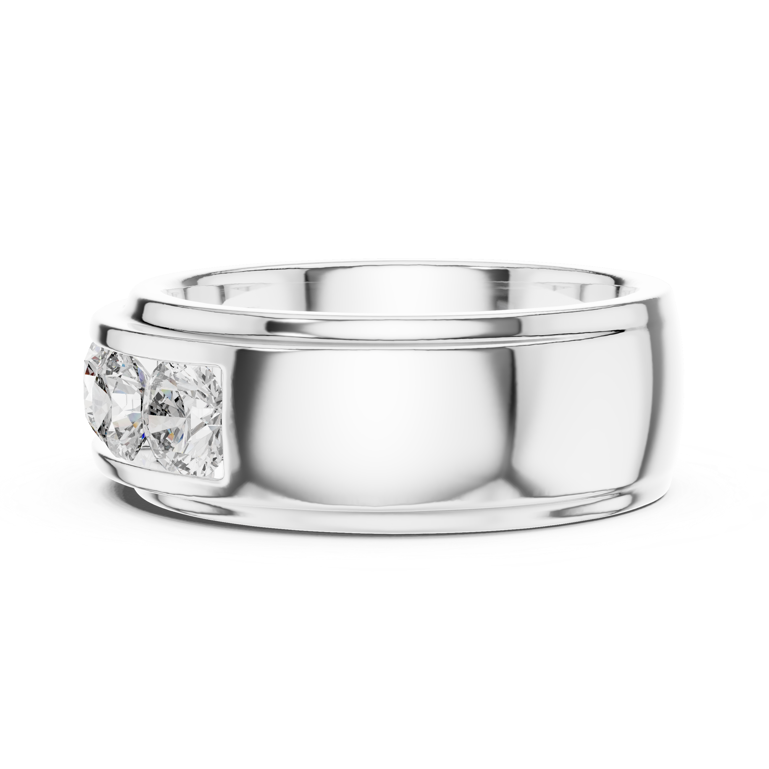 Dominic Channel Set Moissanite Band