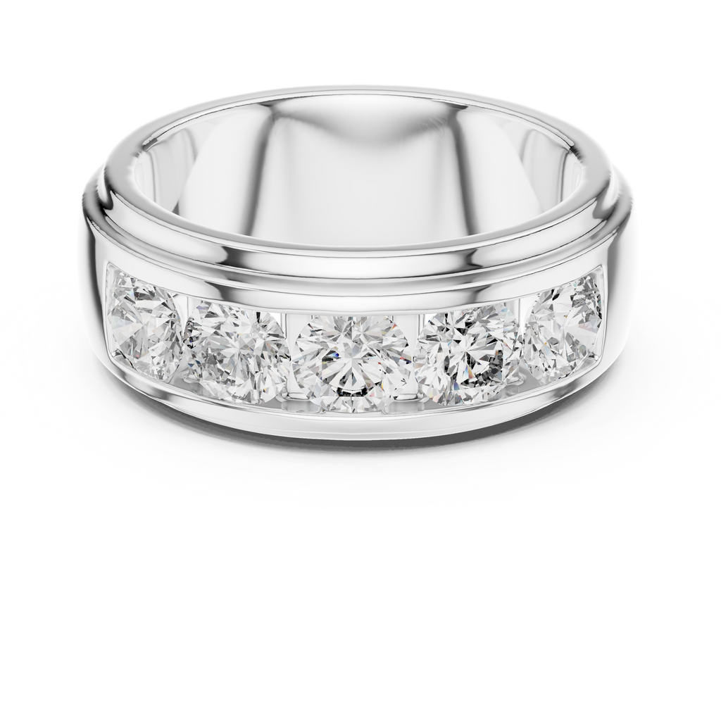 Dominic Channel Set Moissanite Band