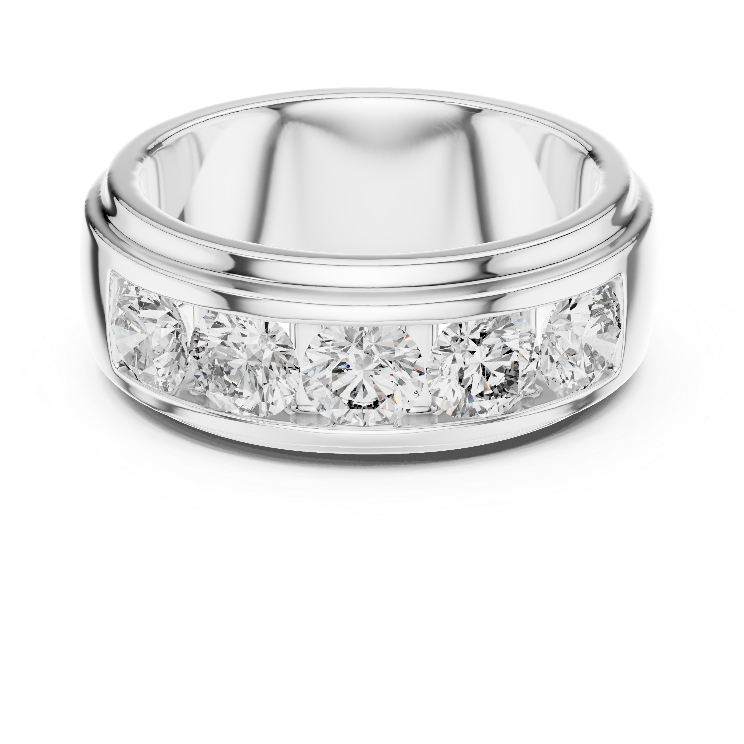 Dominic Channel Set Moissanite Band
