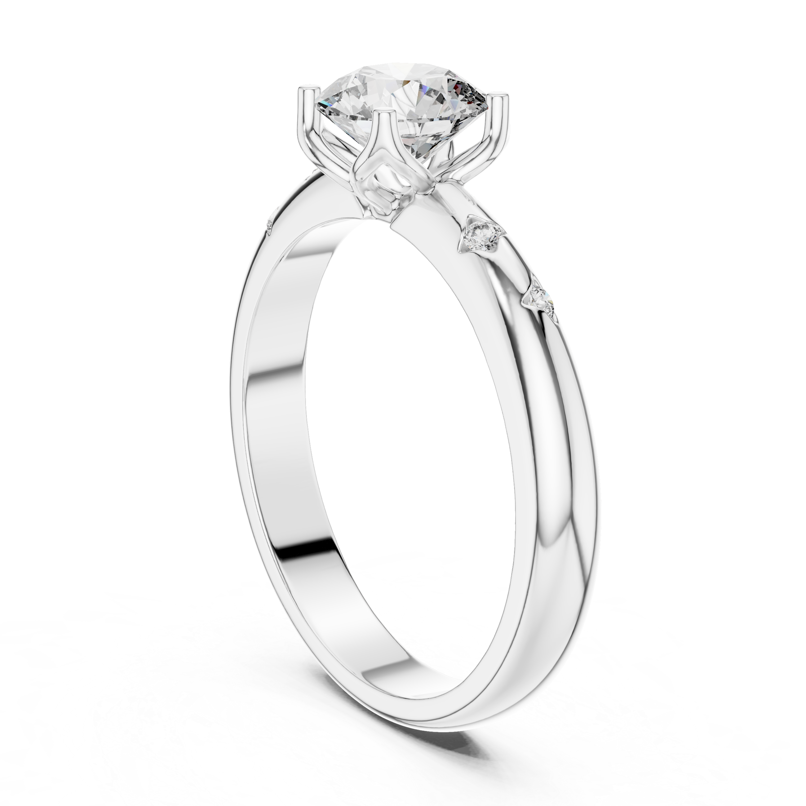 Isabella Round Moissanite Solitaire Ring