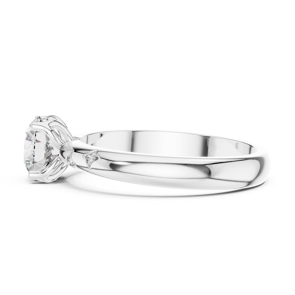 Isabella Round Moissanite Solitaire Ring
