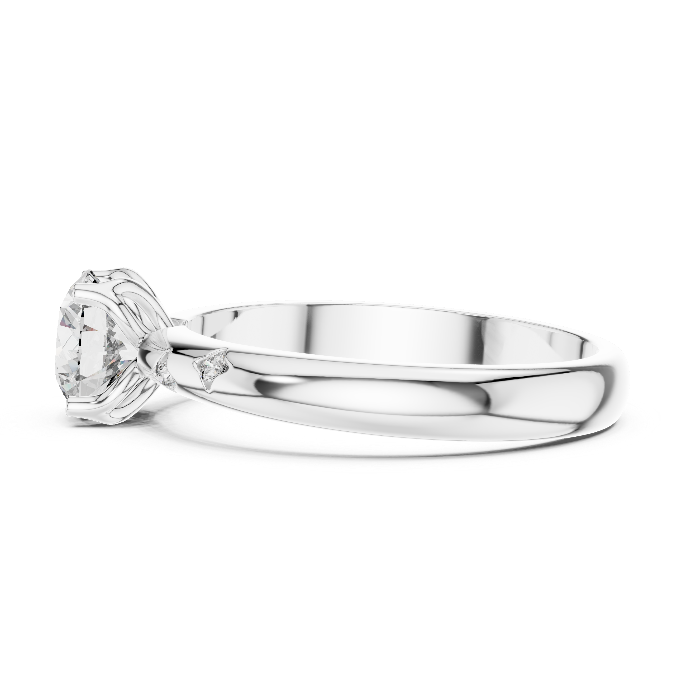 Isabella Round Moissanite Solitaire Ring