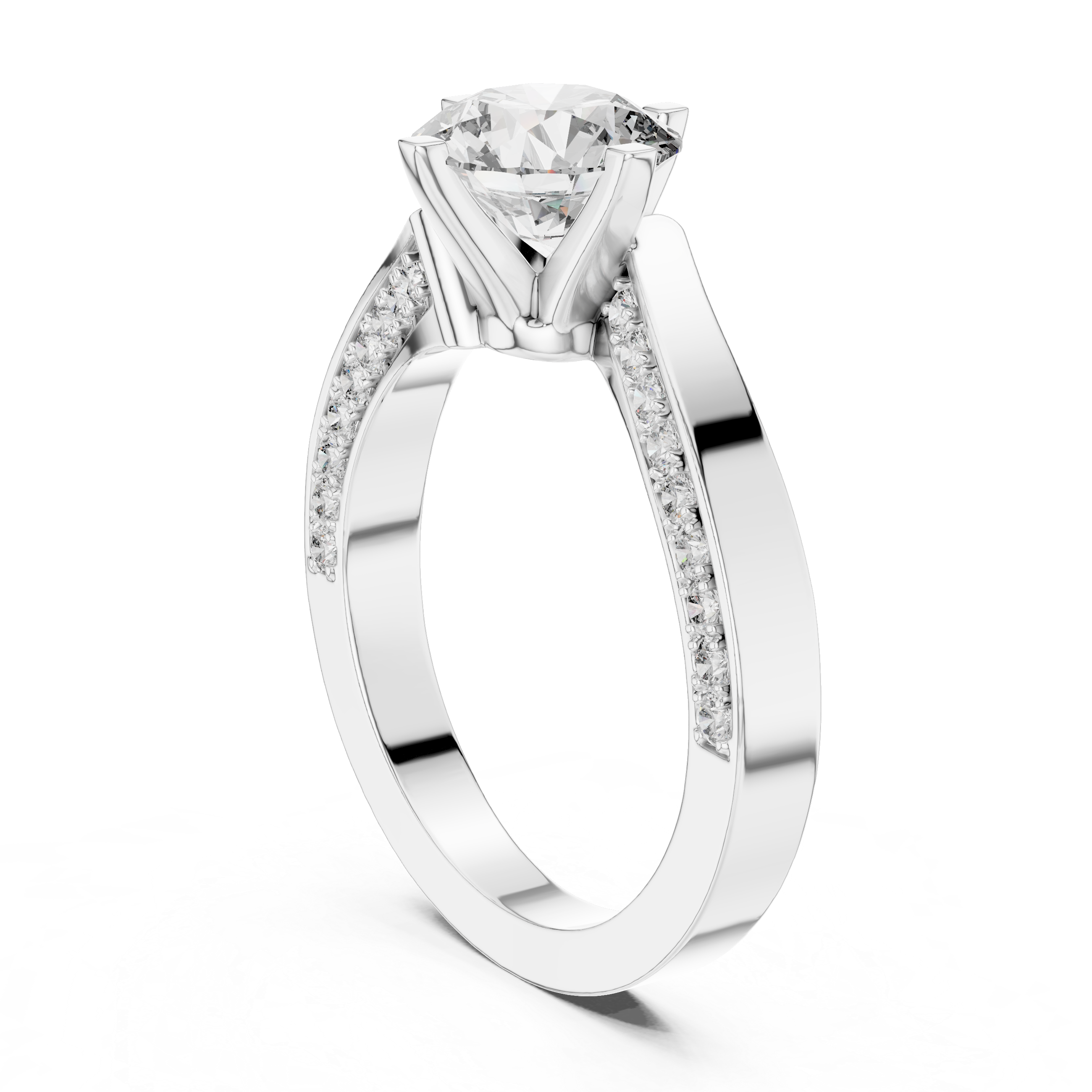 Aurielle 1.5CT Cathedral Moissanite Engagement Ring