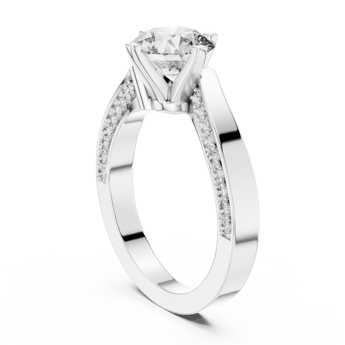 Aurielle 1.5CT Cathedral Moissanite Engagement Ring