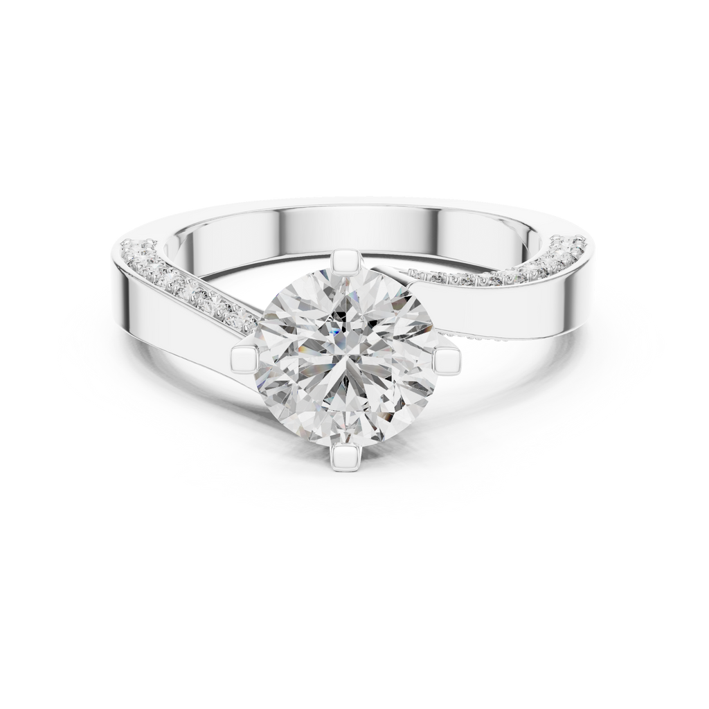 Aurielle 1.5CT Cathedral Moissanite Engagement Ring