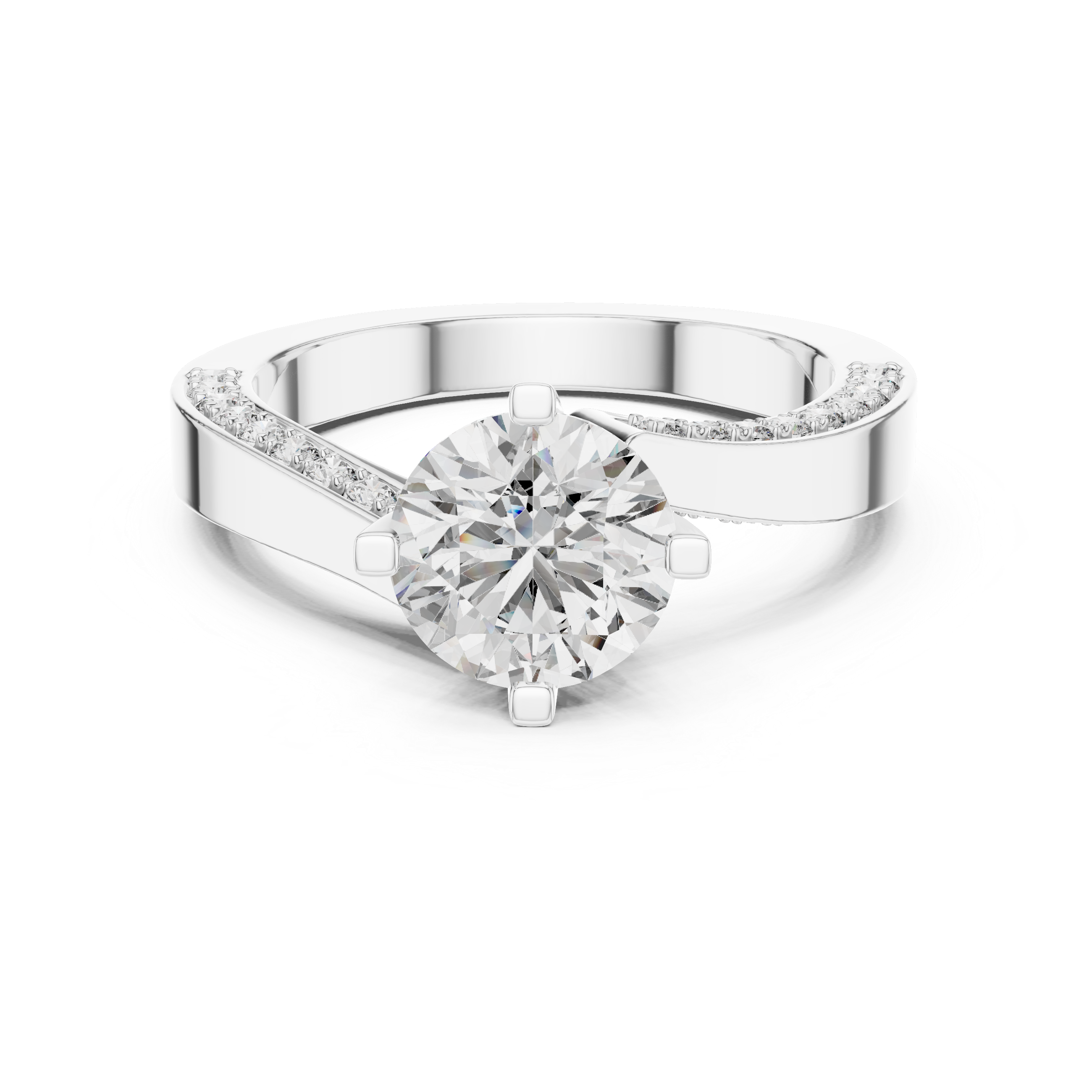 Aurielle 1.5CT Cathedral Moissanite Engagement Ring