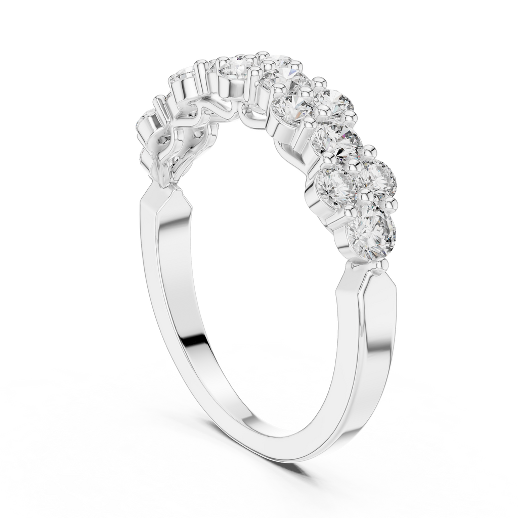 Rosalie Floral Moissanite Eternity Band
