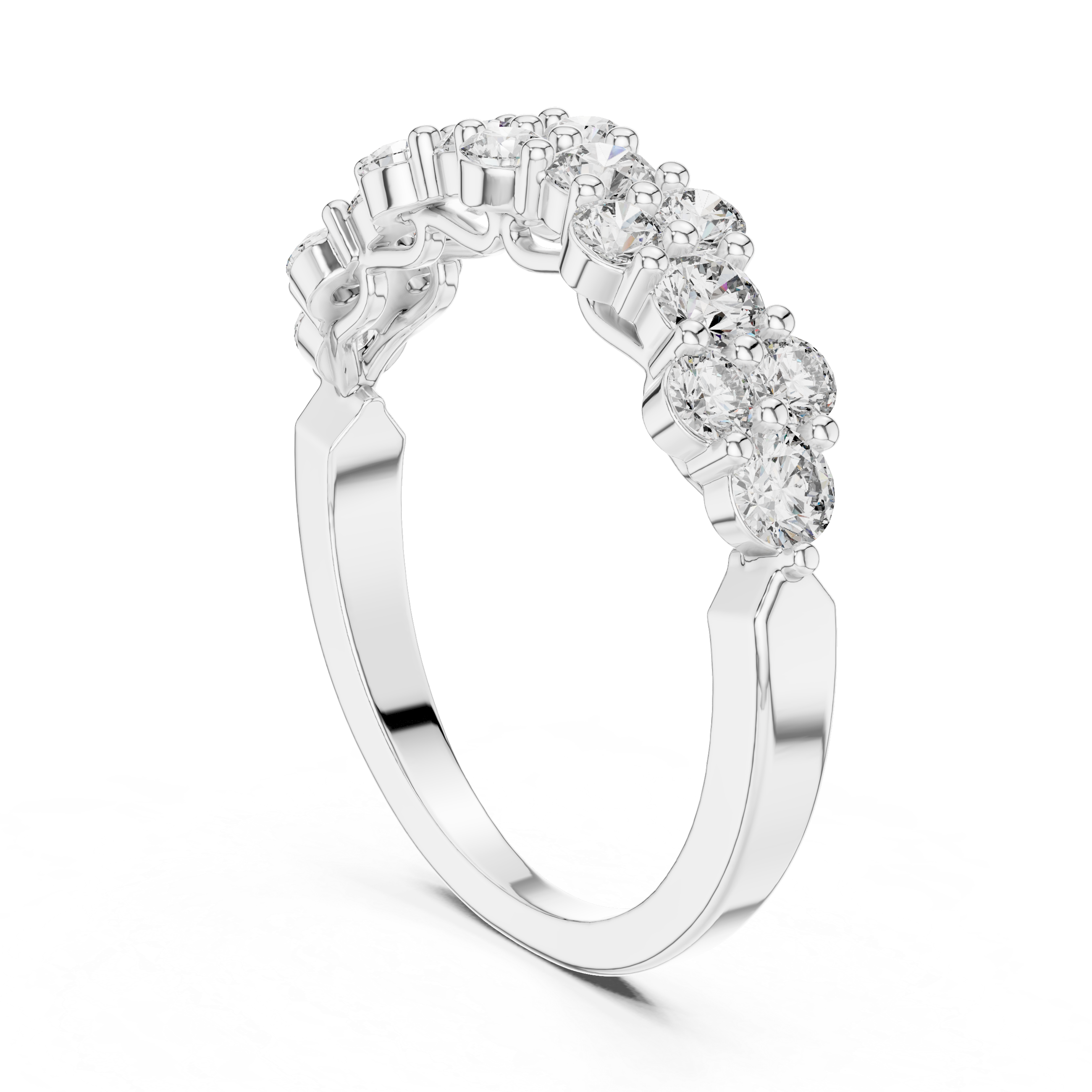 Rosalie Floral Moissanite Eternity Band
