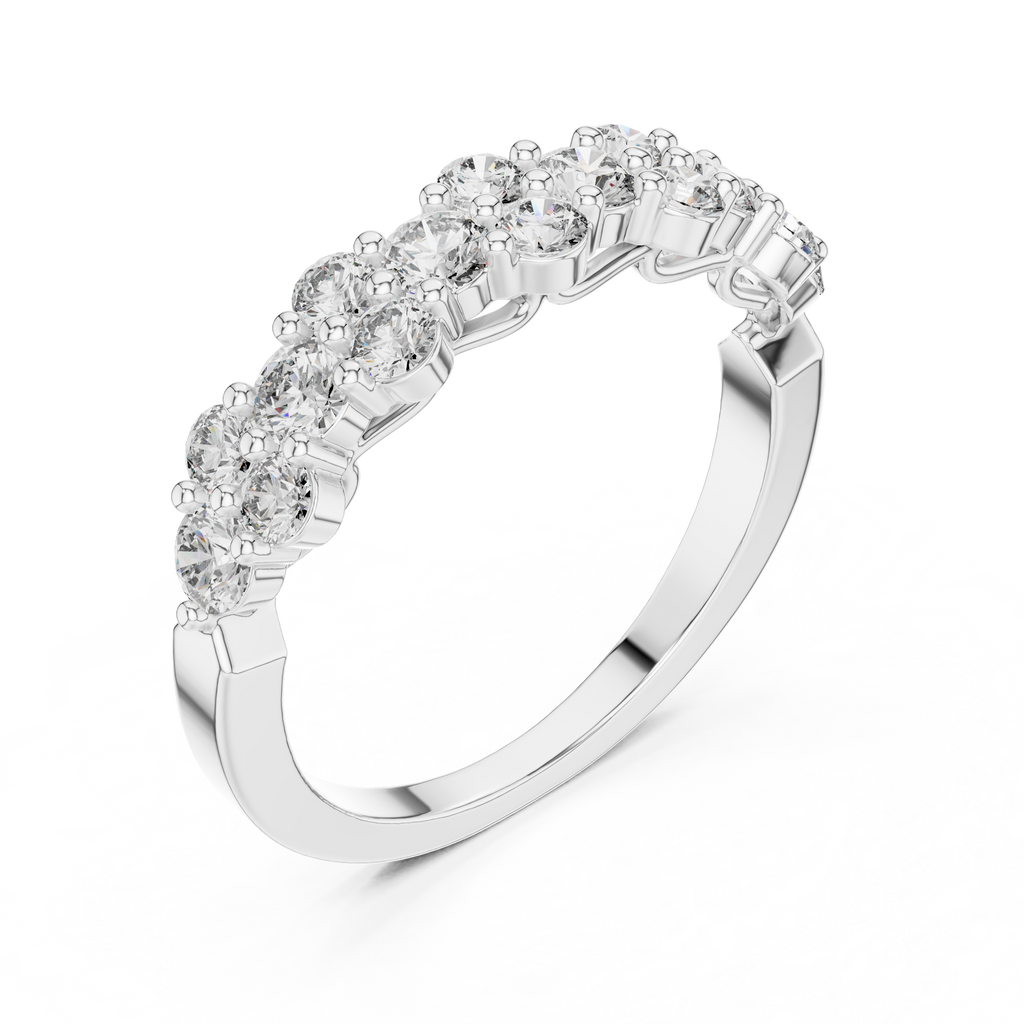Rosalie Floral Moissanite Eternity Band