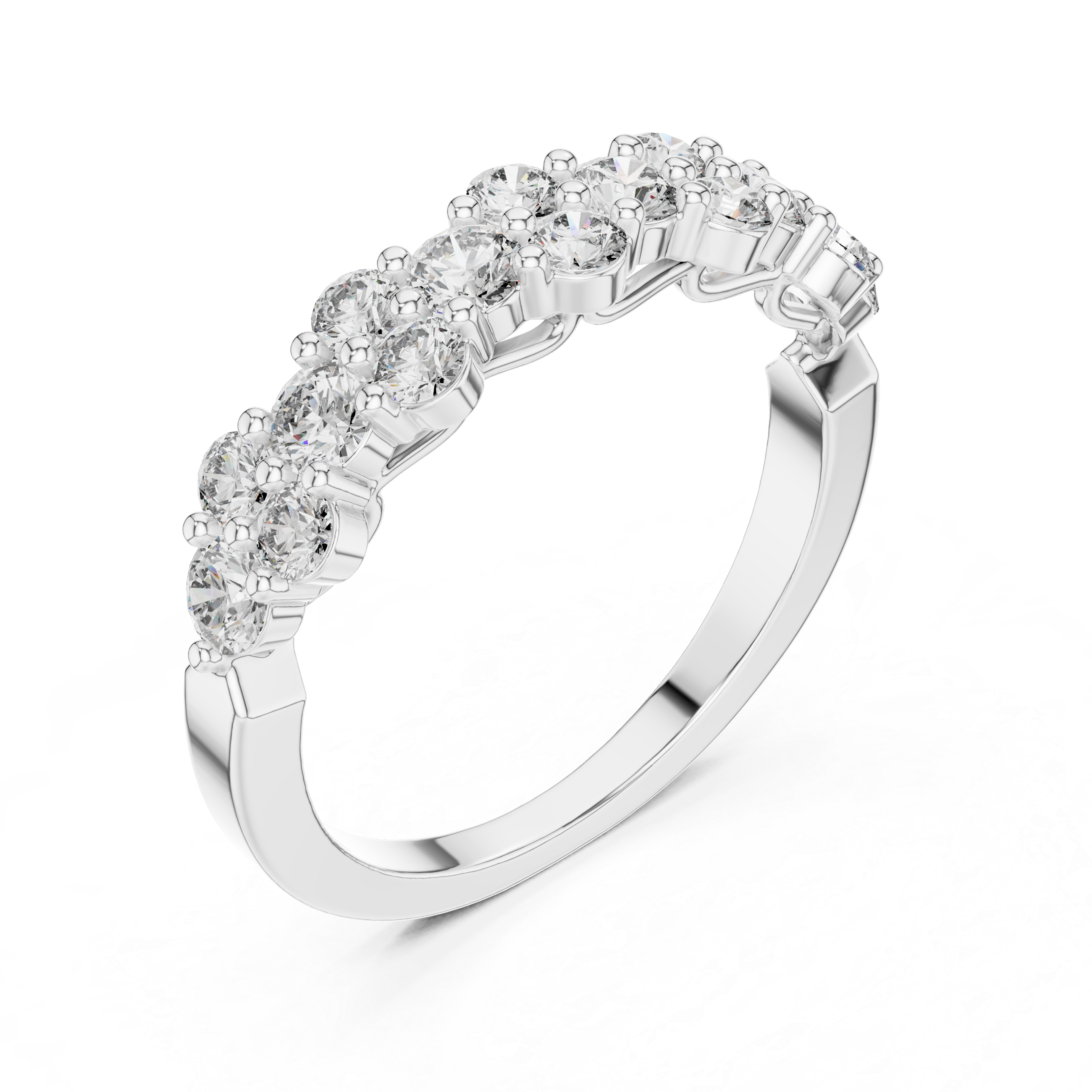Rosalie Floral Moissanite Eternity Band