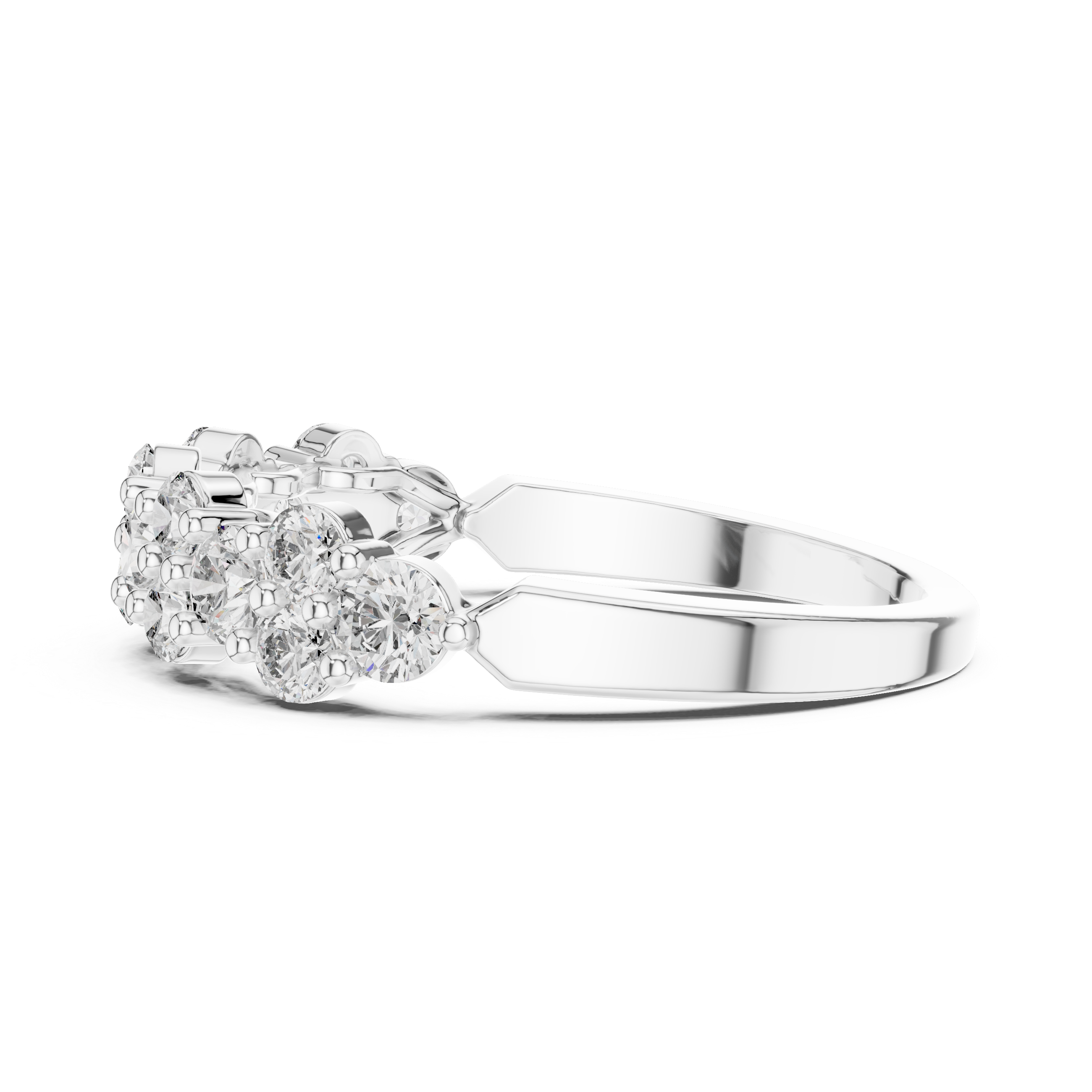 Rosalie Floral Moissanite Eternity Band
