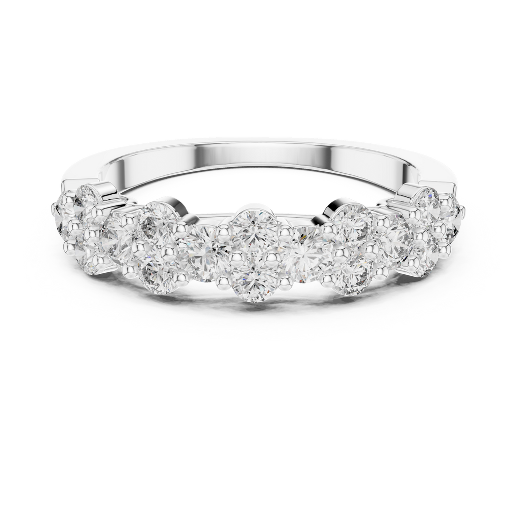 Rosalie Floral Moissanite Eternity Band