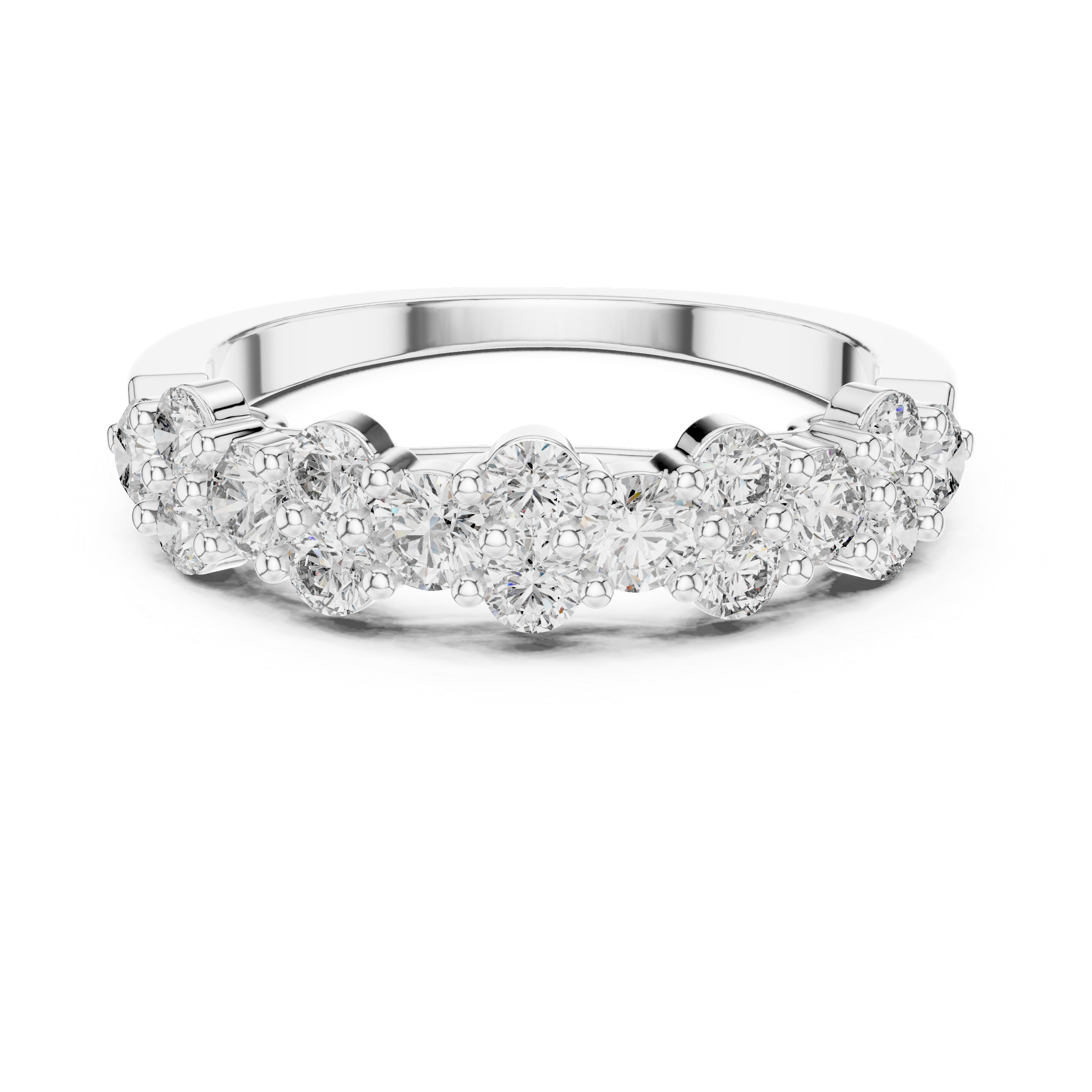 Rosalie Floral Moissanite Eternity Band