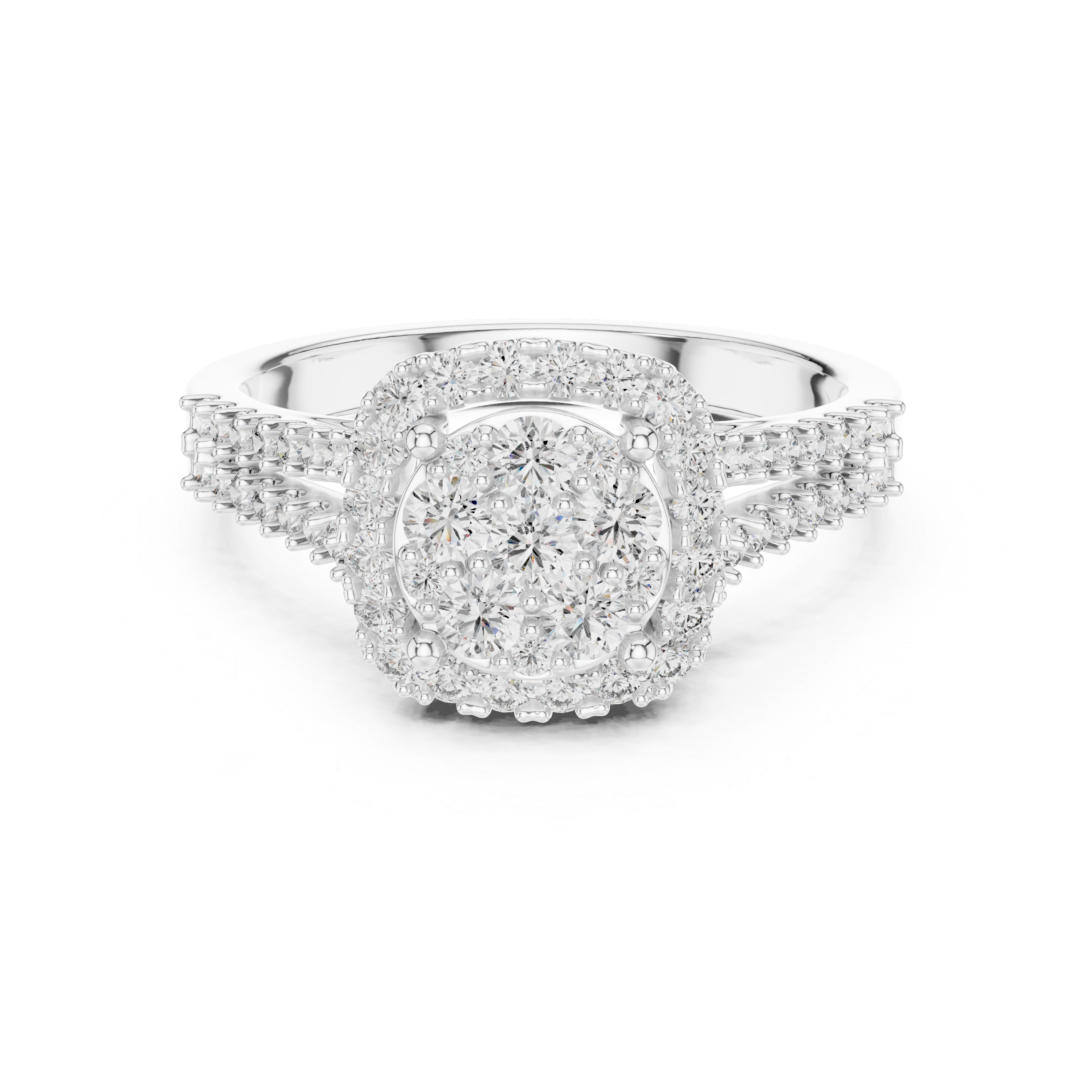 Evelyn Vintage Halo Moissanite Ring
