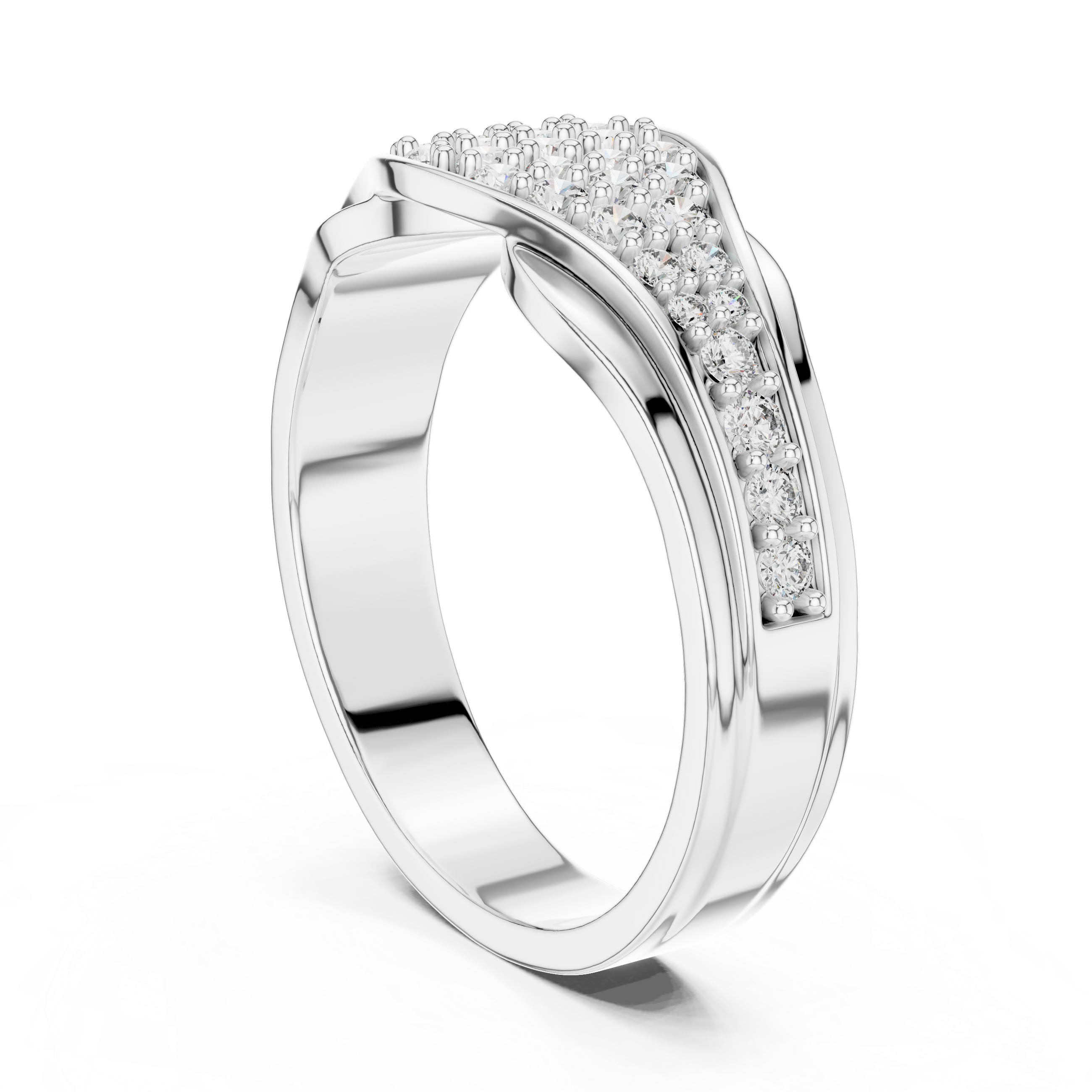 Celeste Pavé Dome Moissanite Ring