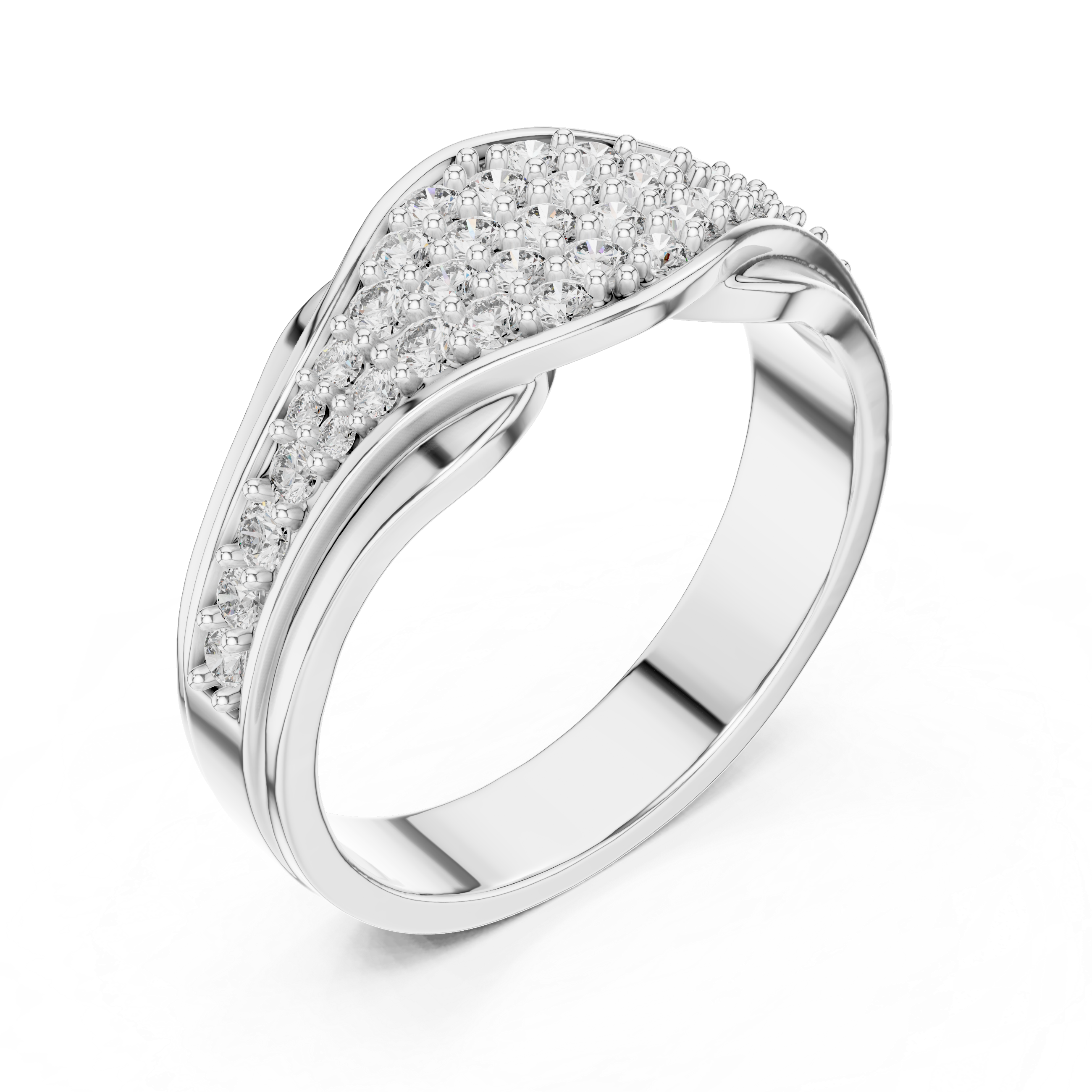 Celeste Pavé Dome Moissanite Ring