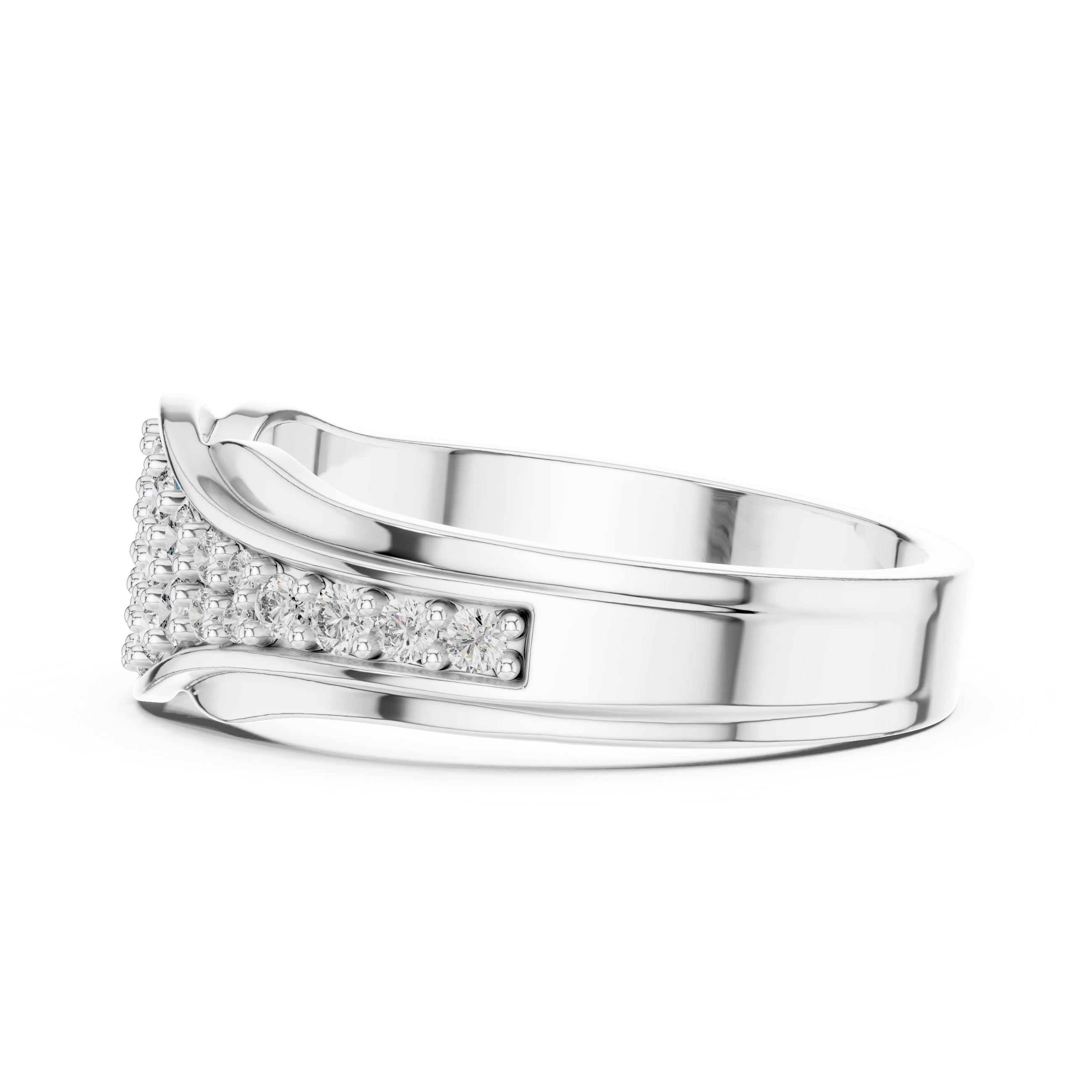 Celeste Pavé Dome Moissanite Ring