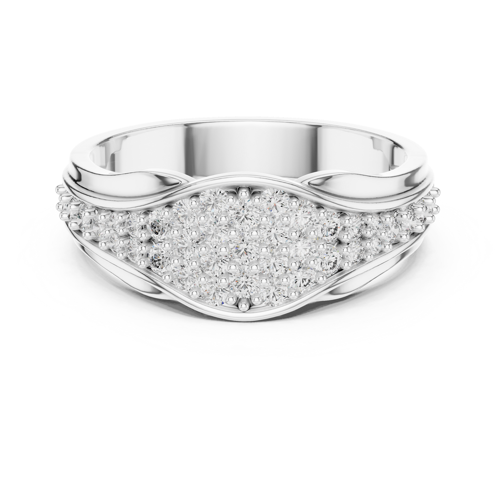 Celeste Pavé Dome Moissanite Ring