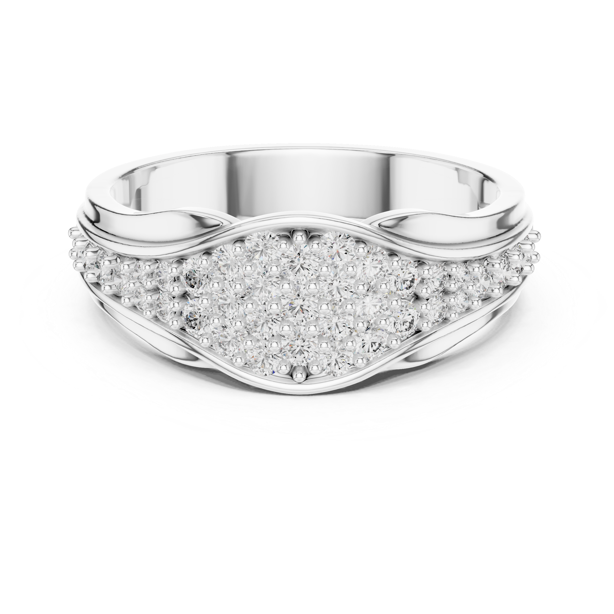 Celeste Pavé Dome Moissanite Ring
