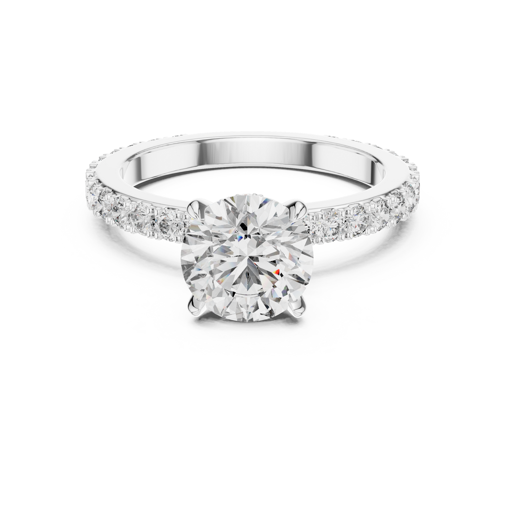 Aurora Hidden Halo Moissanite Engagement Ring