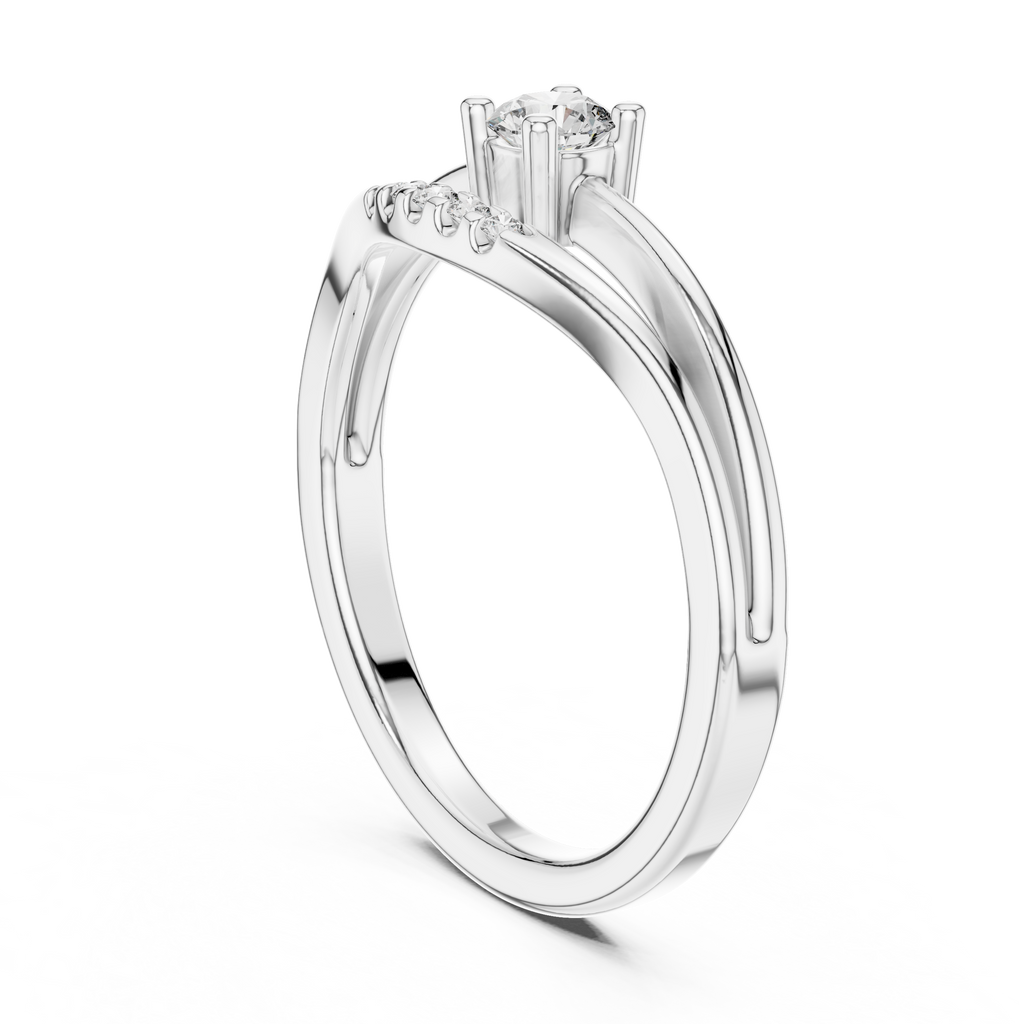Aurelia Twist Solitaire Ring