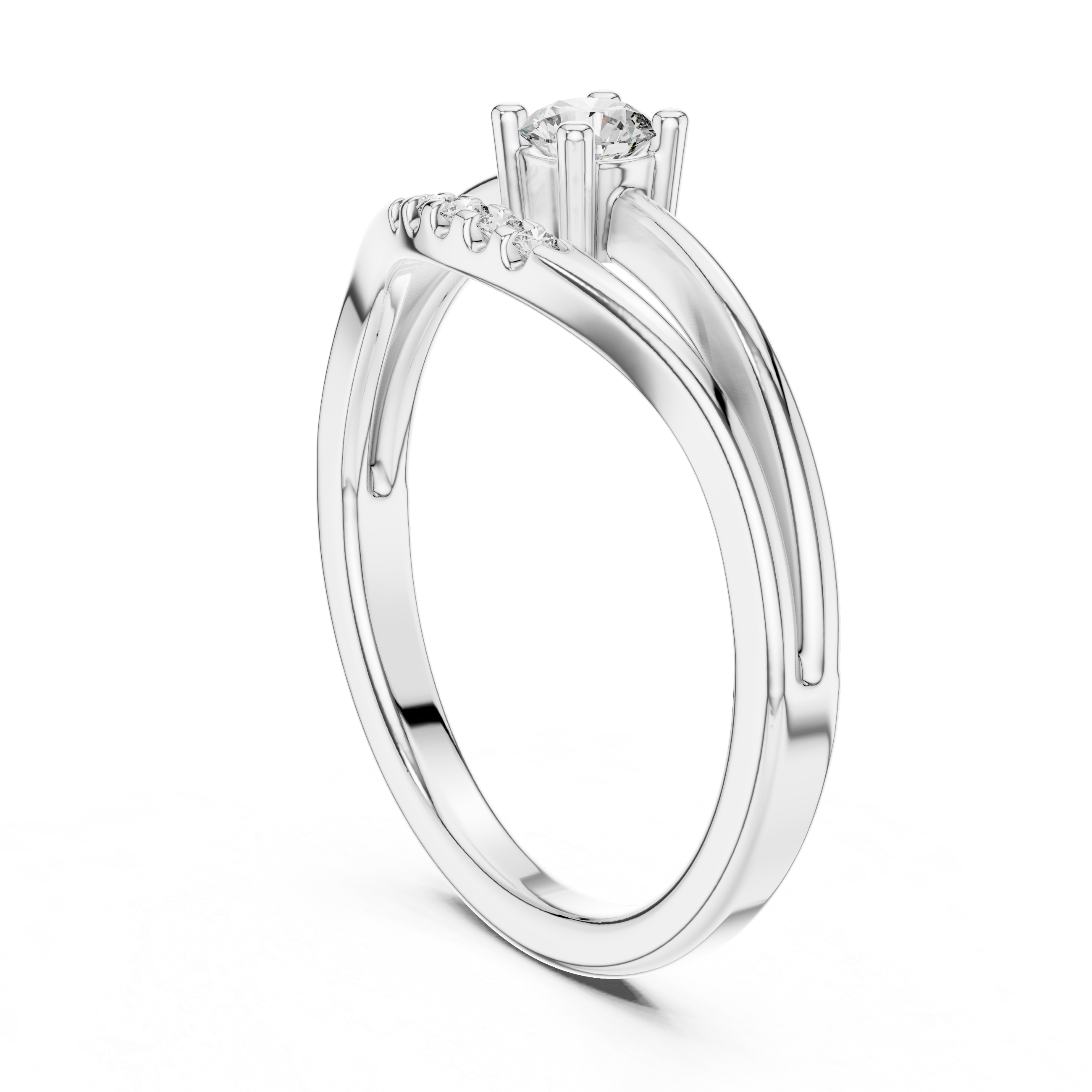 Aurelia Twist Solitaire Ring
