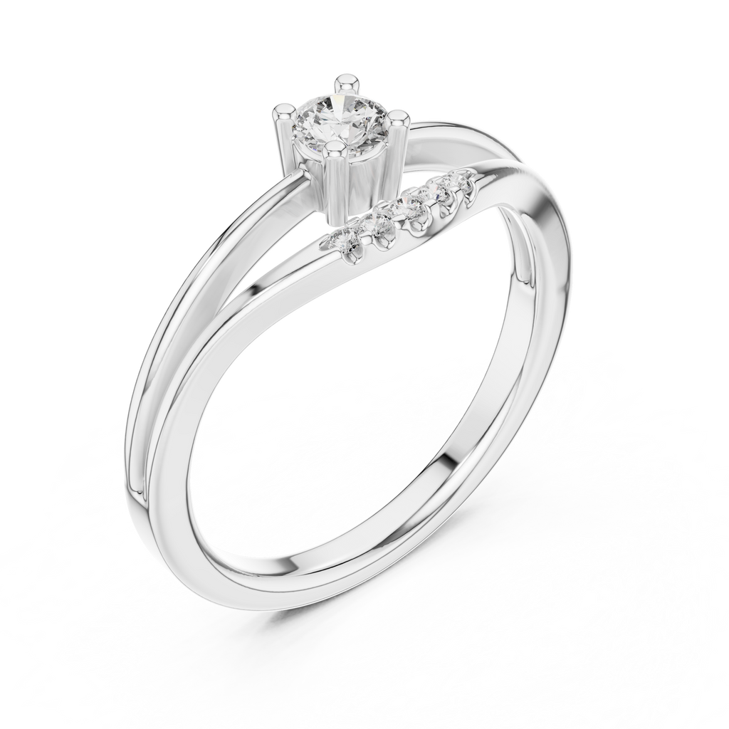 Aurelia Twist Solitaire Ring