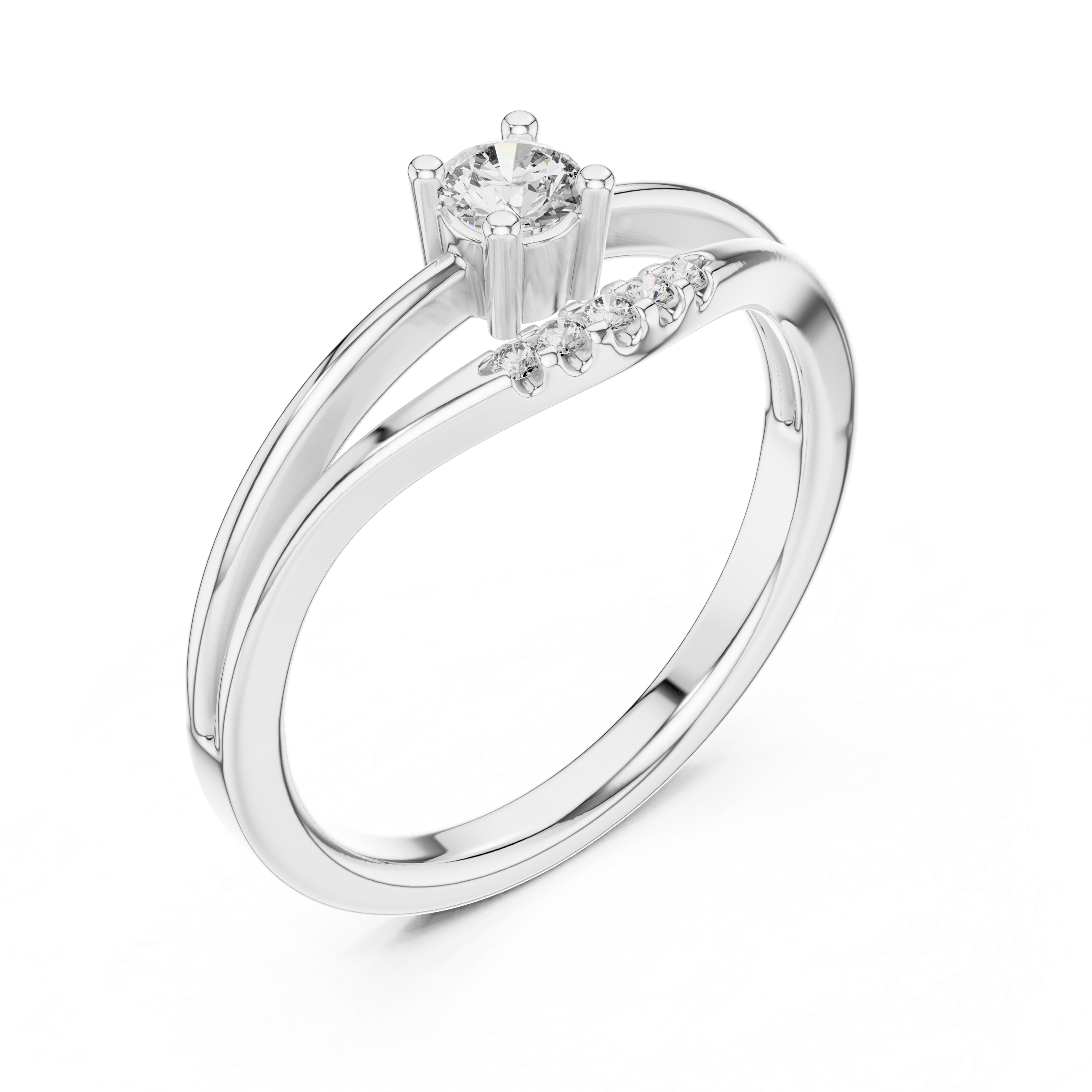 Aurelia Twist Solitaire Ring