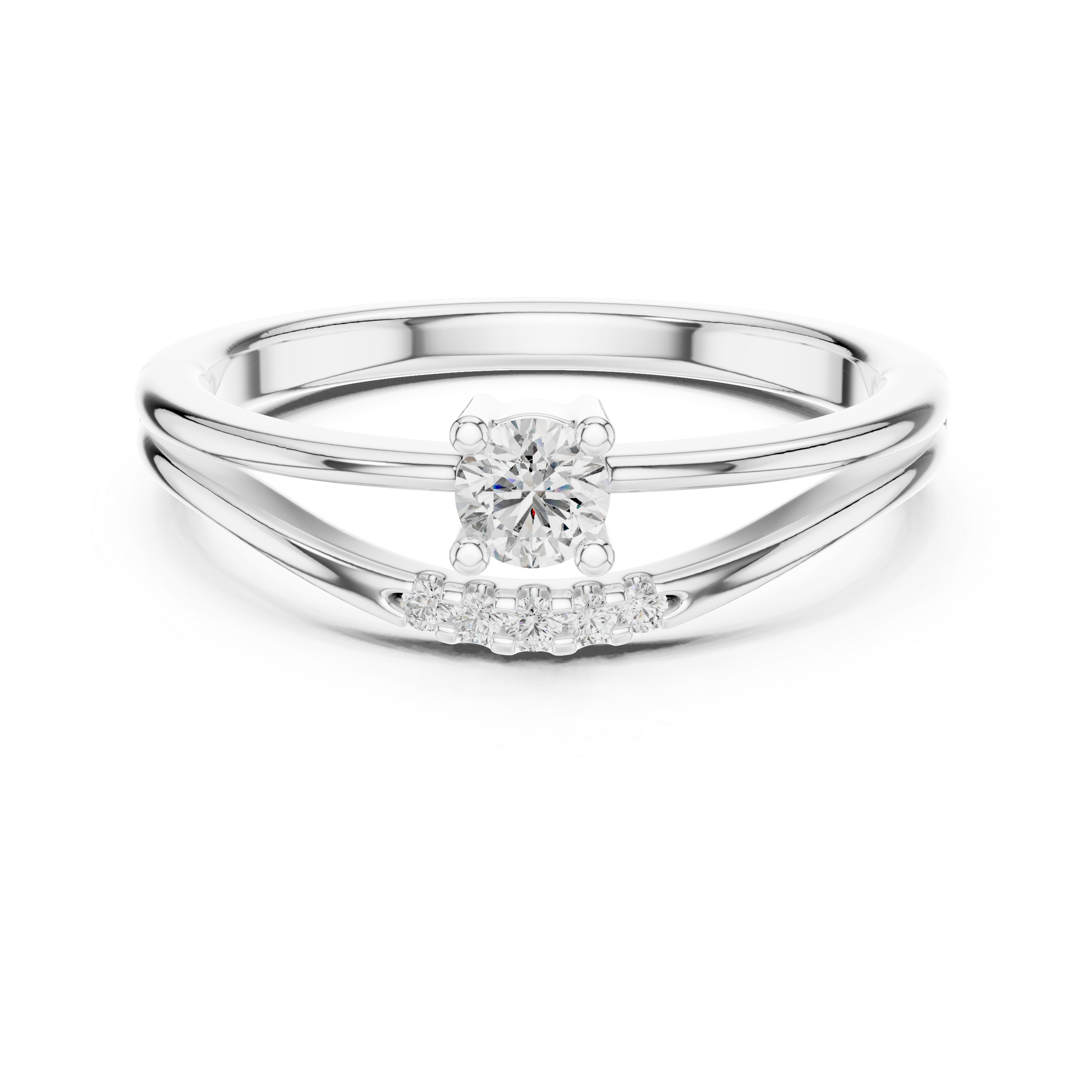 Aurelia Twist Solitaire Ring