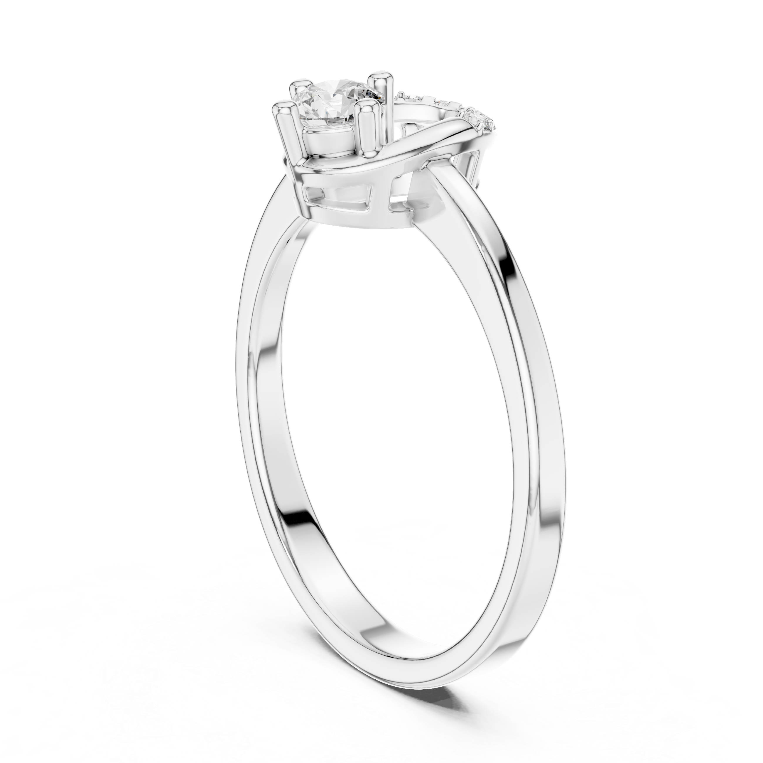 Elowen Open Halo Solitaire Ring