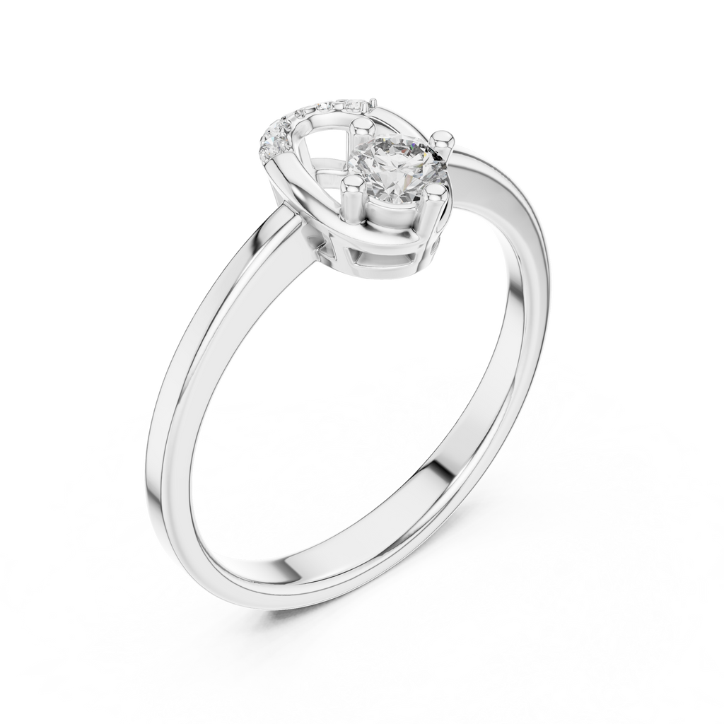 Elowen Open Halo Solitaire Ring