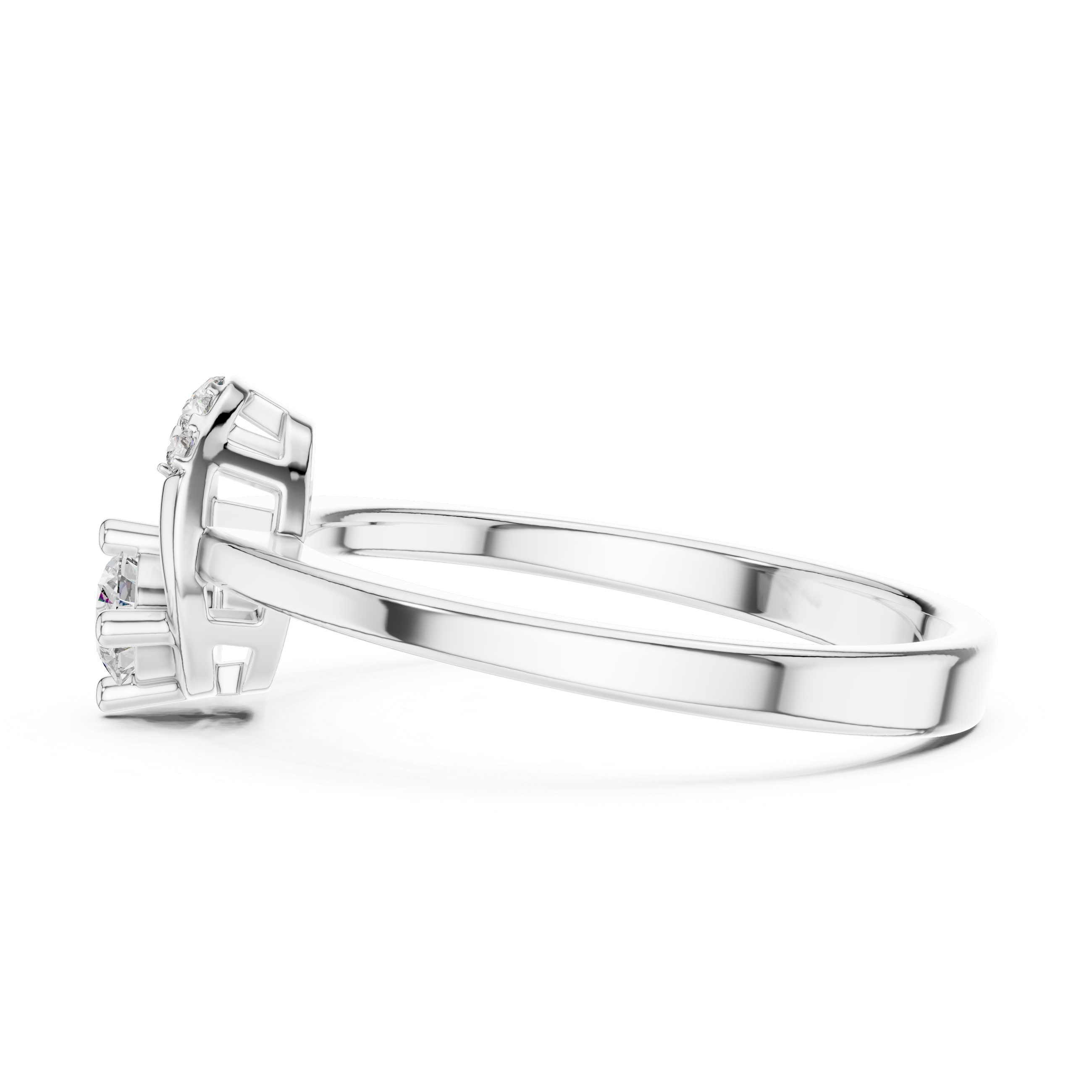 Elowen Open Halo Solitaire Ring