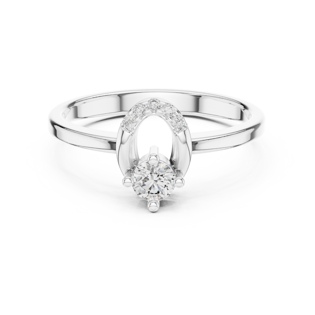 Elowen Open Halo Solitaire Ring